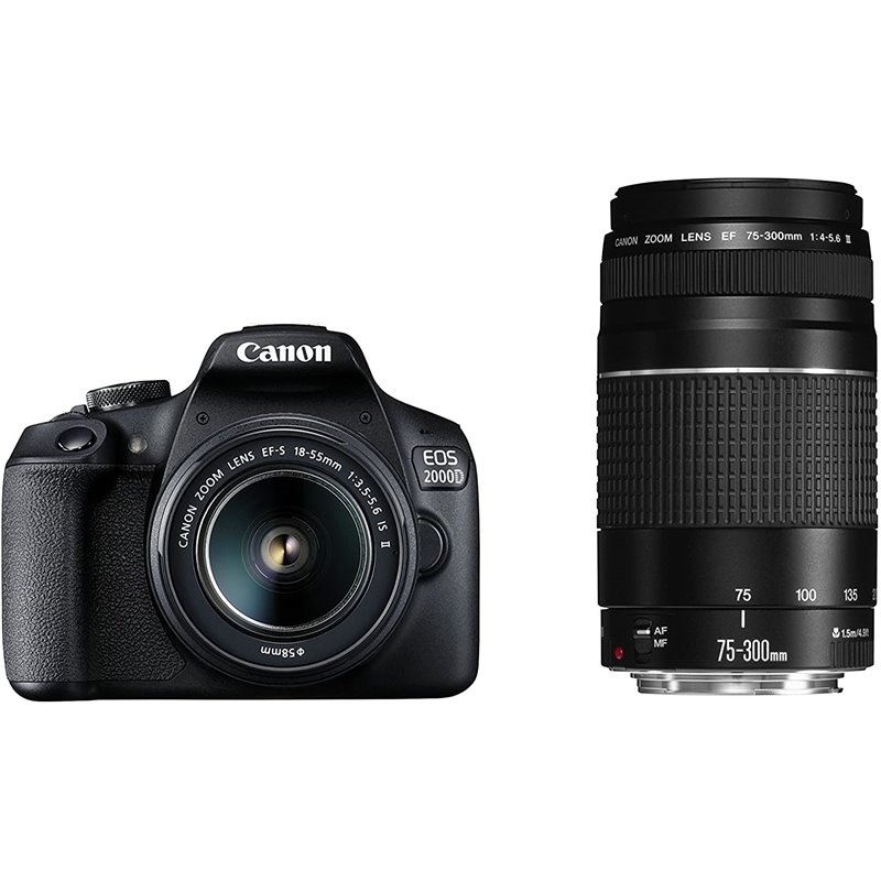 Canon Eos 2000D +Ef-S 18-55Mm Camera Reflex Black