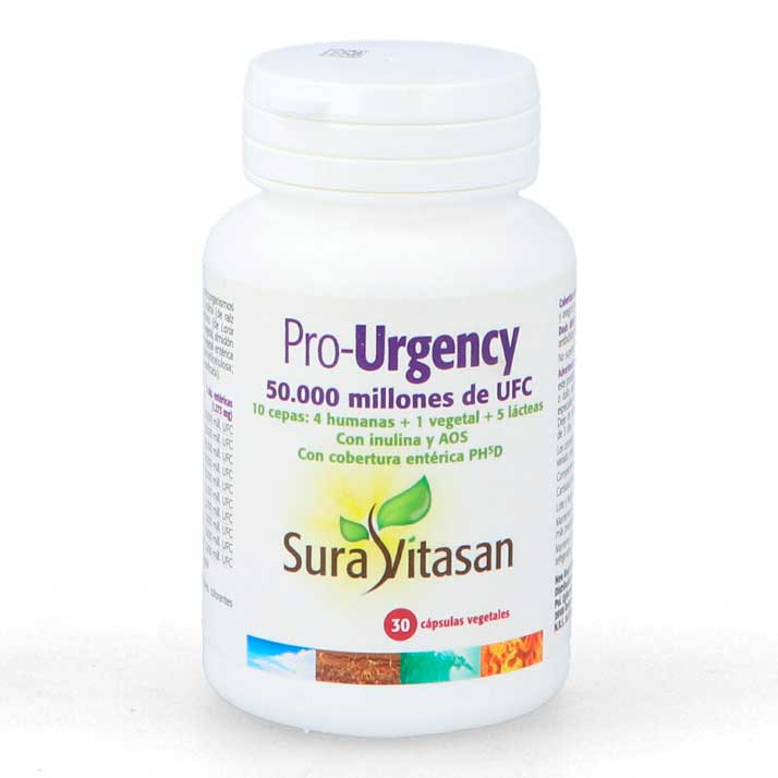 Sura Vitasan Pro Urgency 30Cap - Potente Combinación Bacteriana