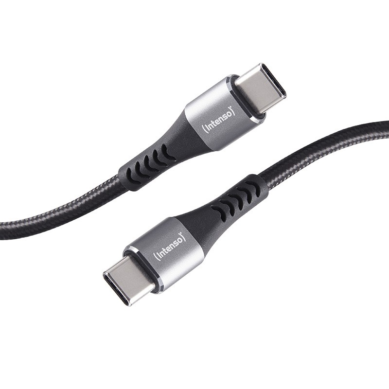 Intenso - Cable de carga/datos USB-C C315C, 1,5 m, carga rápida hasta 60 vatios, negro 7901000