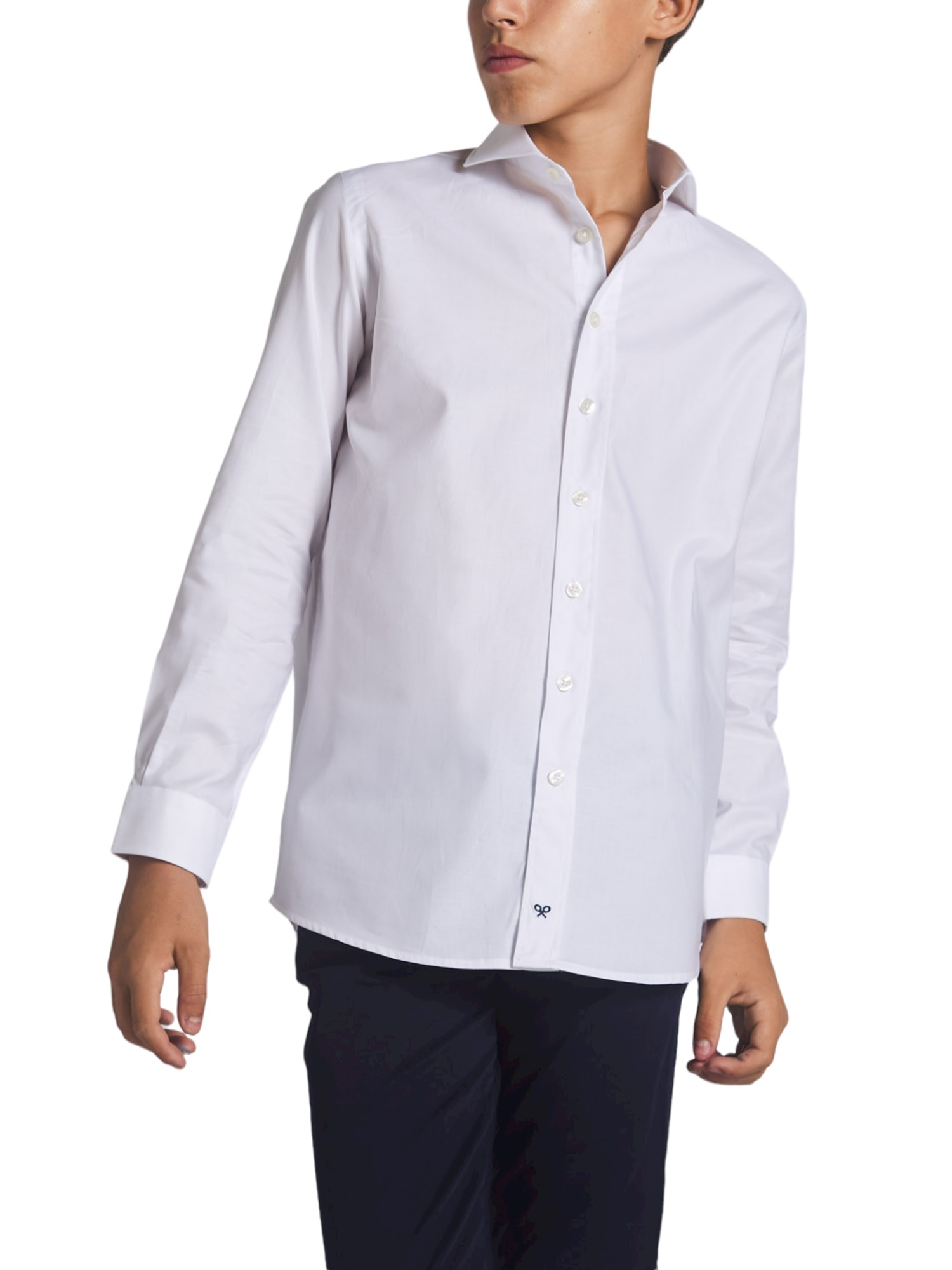 Silbon - Silbon - Camisa vestir kids puño simple blanca para Niño