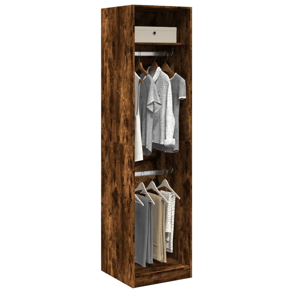 vidaXL Armario de madera de ingeniería 50x50x200 cm en color Roble ahumado/Roble Sonoma/Roble artisan y más | almacenamiento funcional diseño moderno para baño dormitorio sala