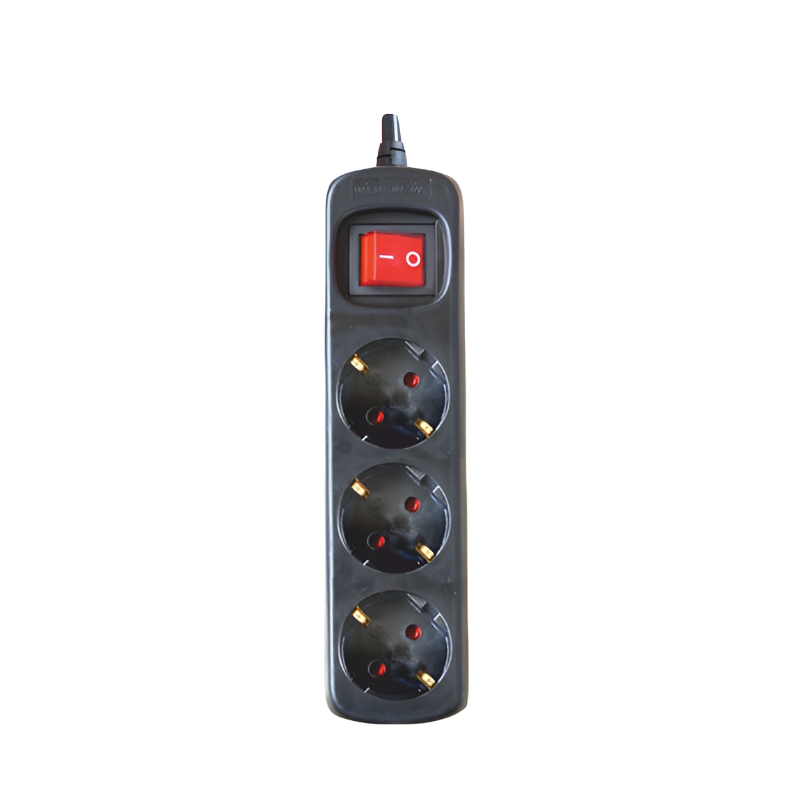 Regleta Eléctrica Silver Electronics Base Múltiple 3 Enchufes Interruptor Cable 1.5m Negro con Protección para Niños