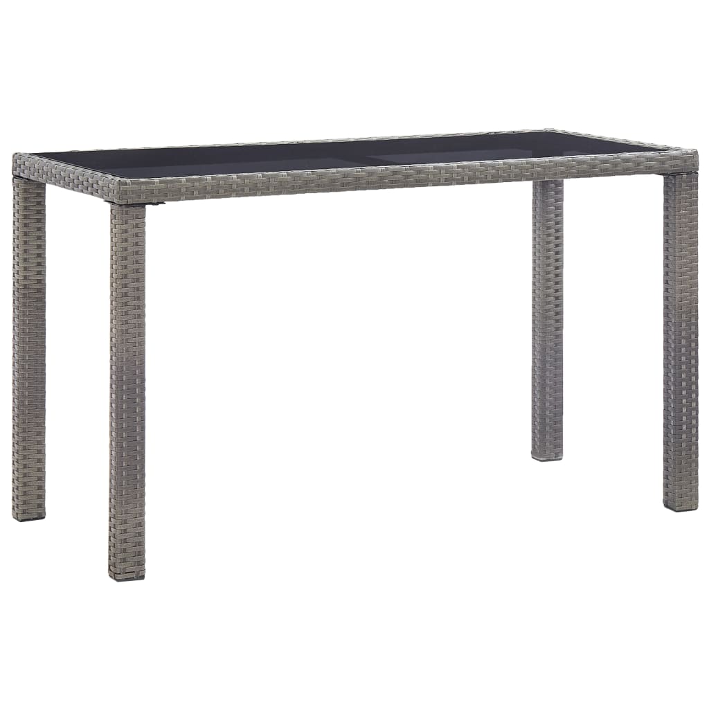 vidaXL Mesa de jardín madera maciza acacia gris y marrón 123x60x74 cm en color Antracita y marrón/Antracita | estructura resistente ideal para salón dormitorio o estudio