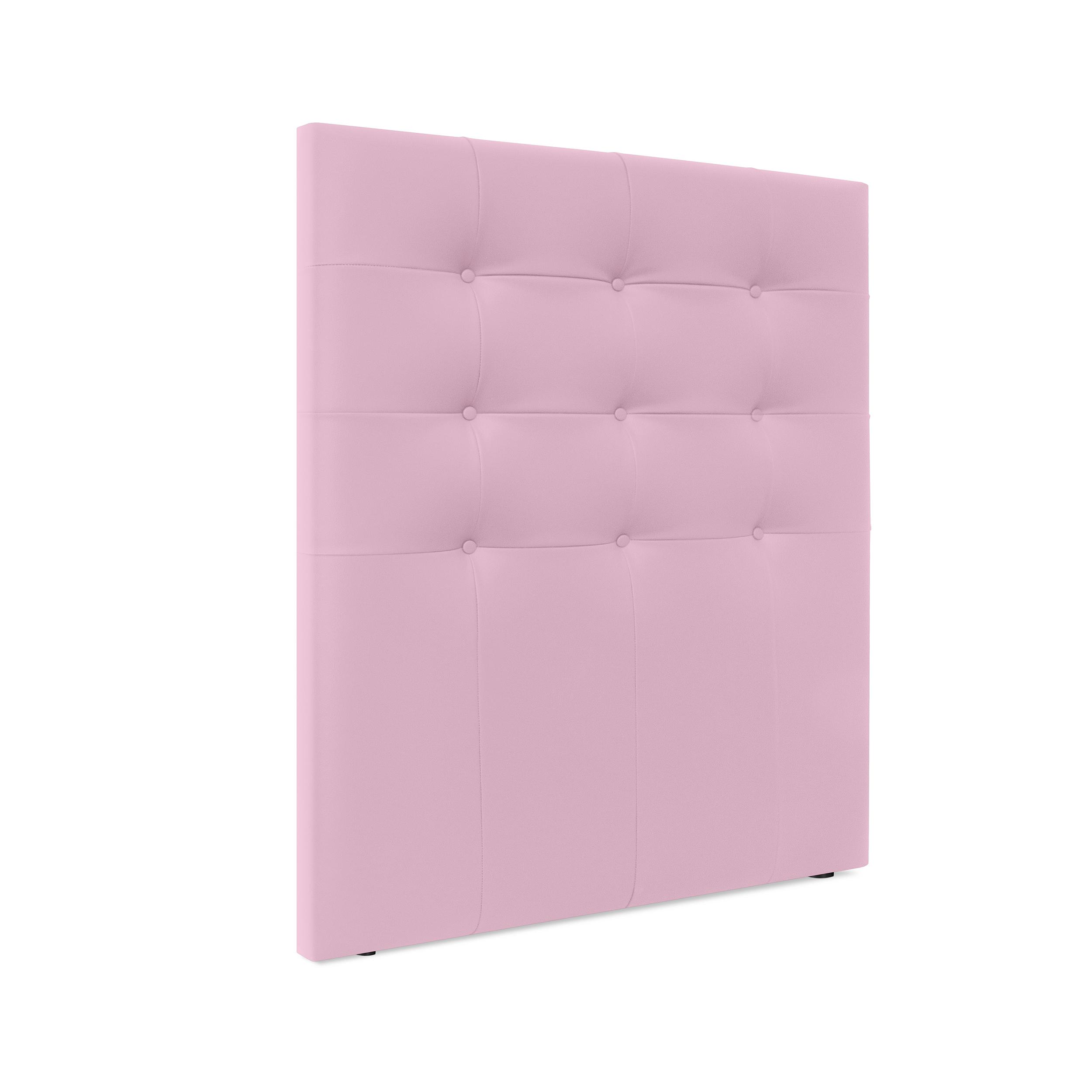 DHOME Cabecero Capitoné hasta el Suelo Cabezal 8cm tapizado ACUALINE Tela y Polipiel para Cama Dormitorio (Rosa Polipiel)