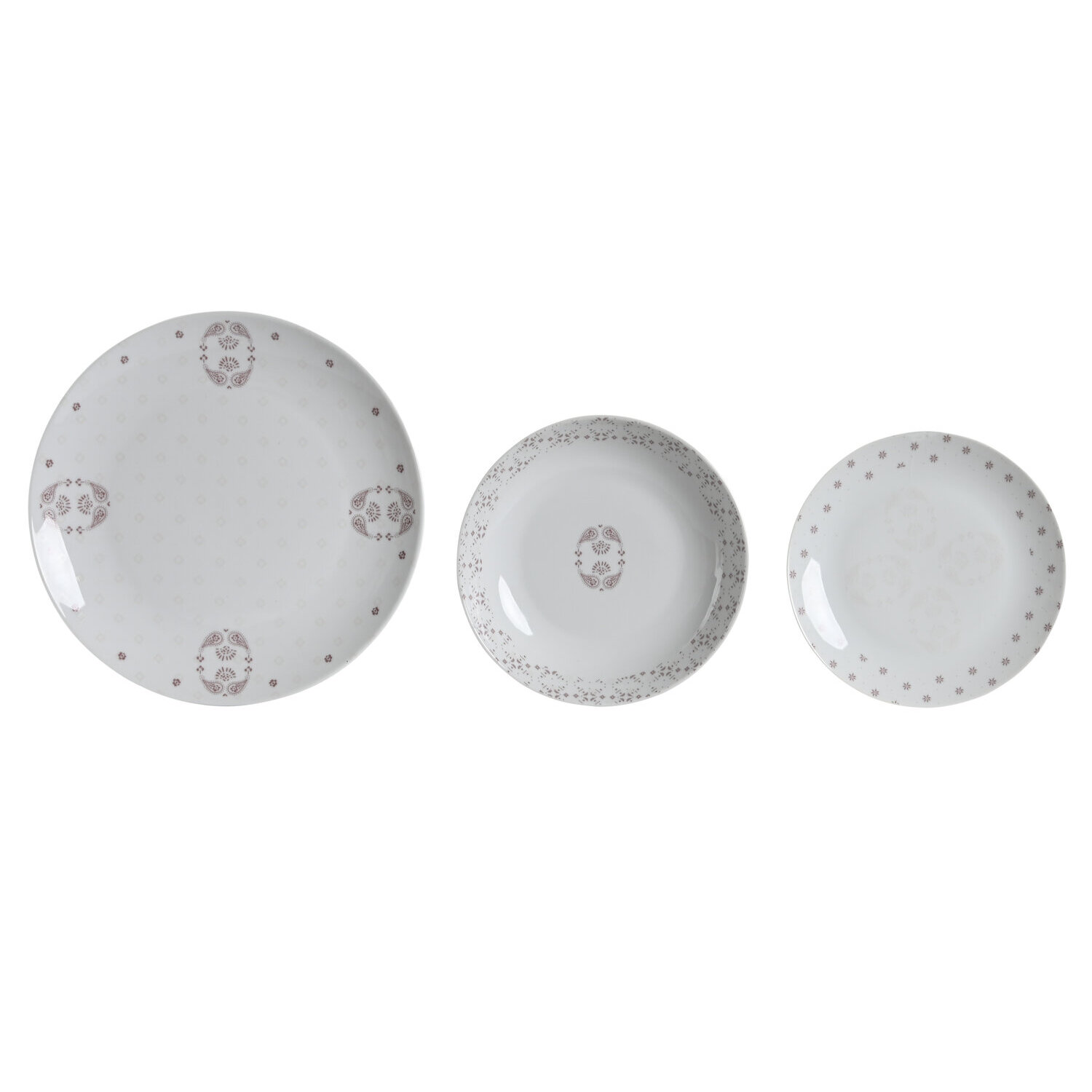 Vajilla set 18 porcelana 27x27x3 rosa , La mejor decoración para tu hogar.