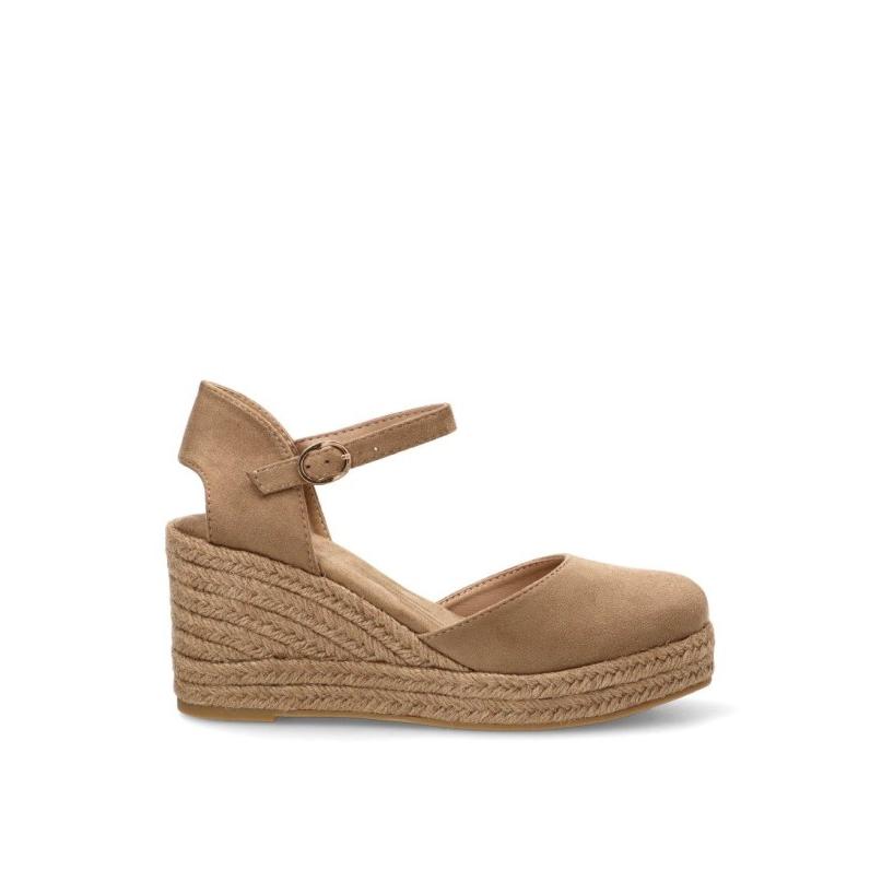 Esparteña Valenciana Alpargata Buonarotti - Mujer - Cuña Alta - Modelo Cf-3036b - Color Kakhi