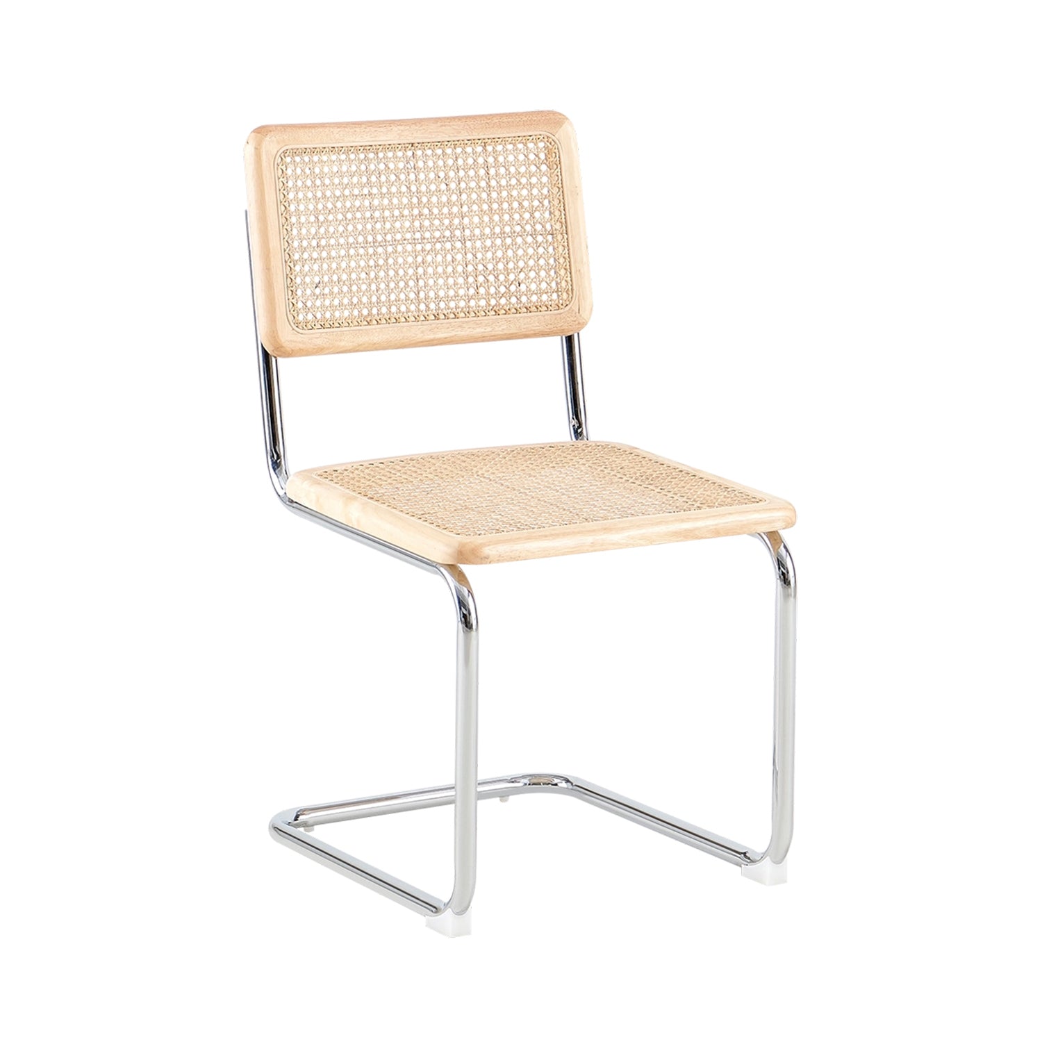 Set de 4 sillas de comedor en ratán karyn  natural y madera para hogar moderno mueble de almacenaje  - Homekit