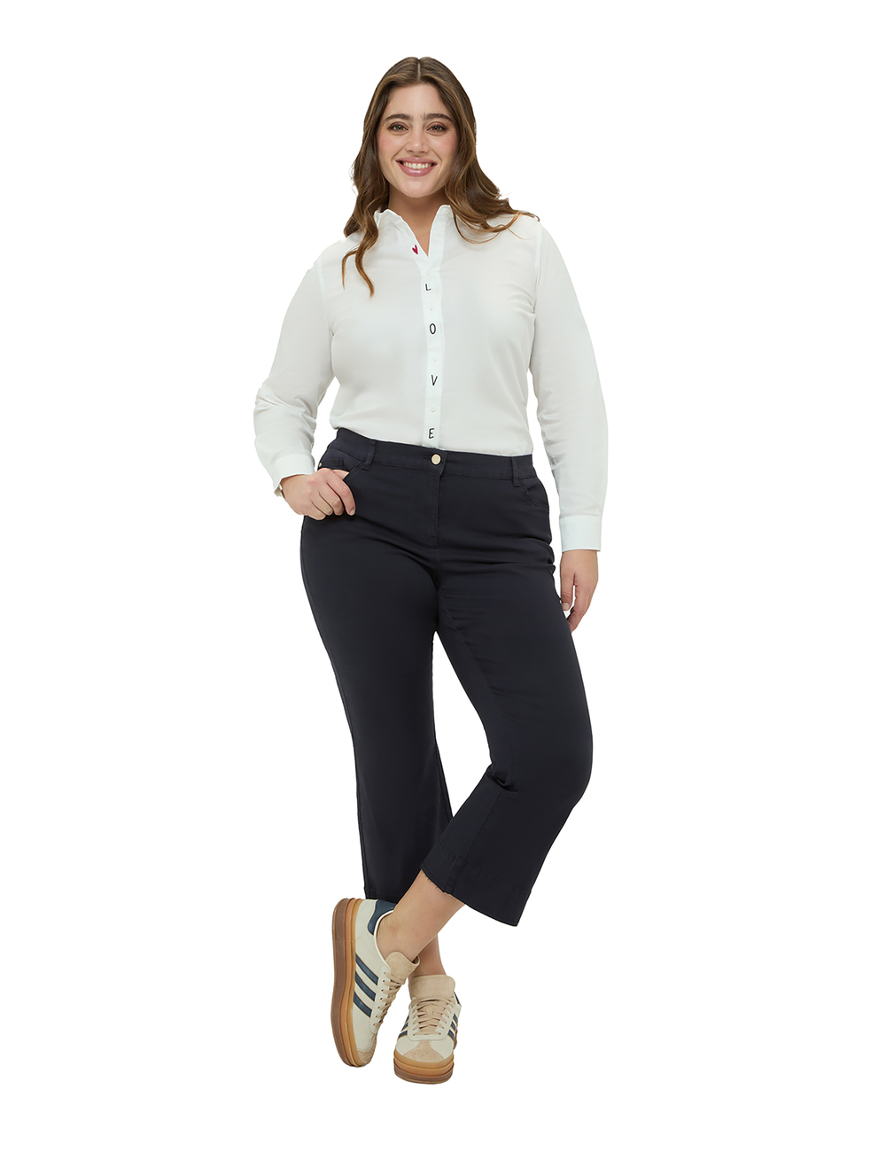 Fiorella Rubino - Pantalones Kick Flare acampanados de algodón