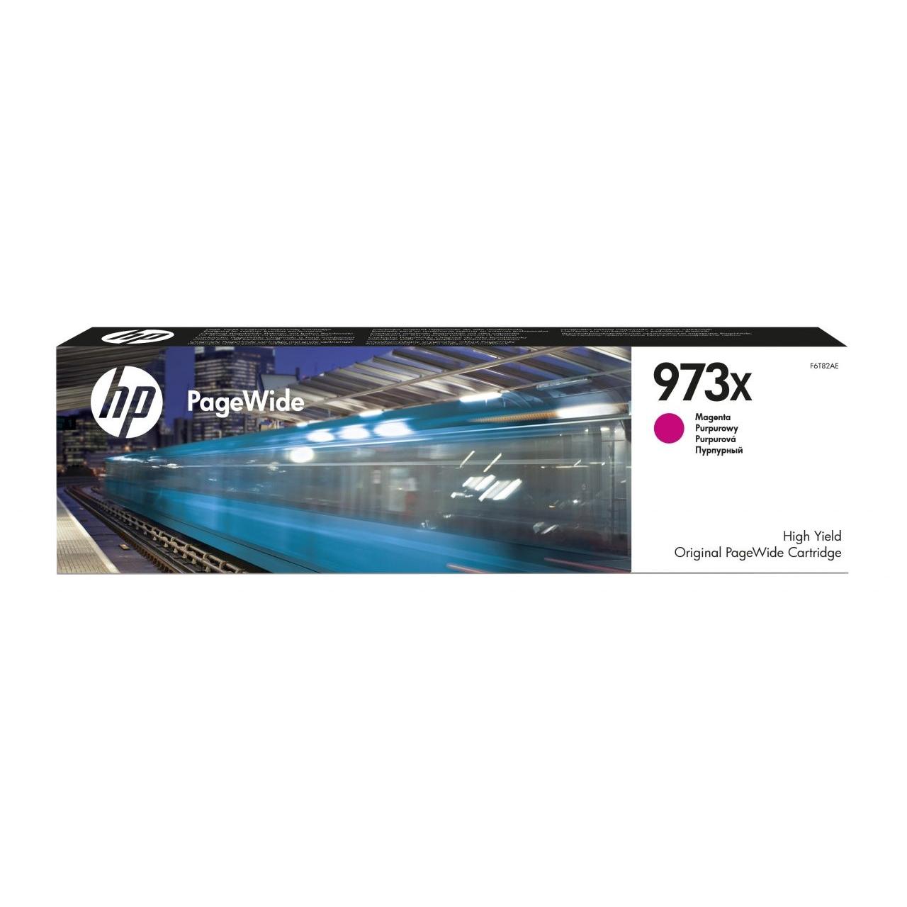 HP - Cartucho de tinta original 973X Magenta PageWide para impresoras HP PageWide Pro 452 y 477, rendimiento hasta 7.000 páginas
