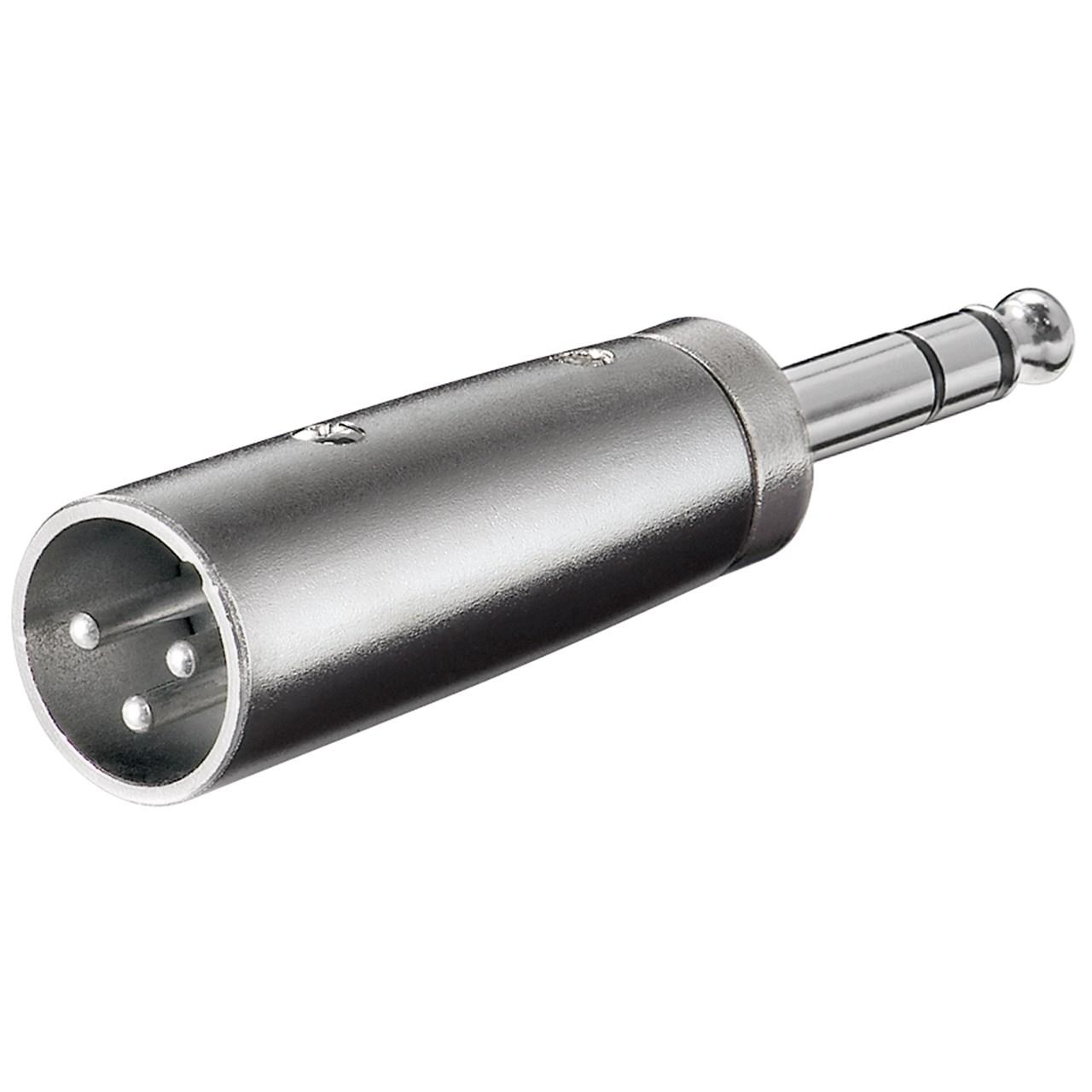 Goobay 27515 cambiador de género para cable XLR 6.35 mm Acero inoxidable