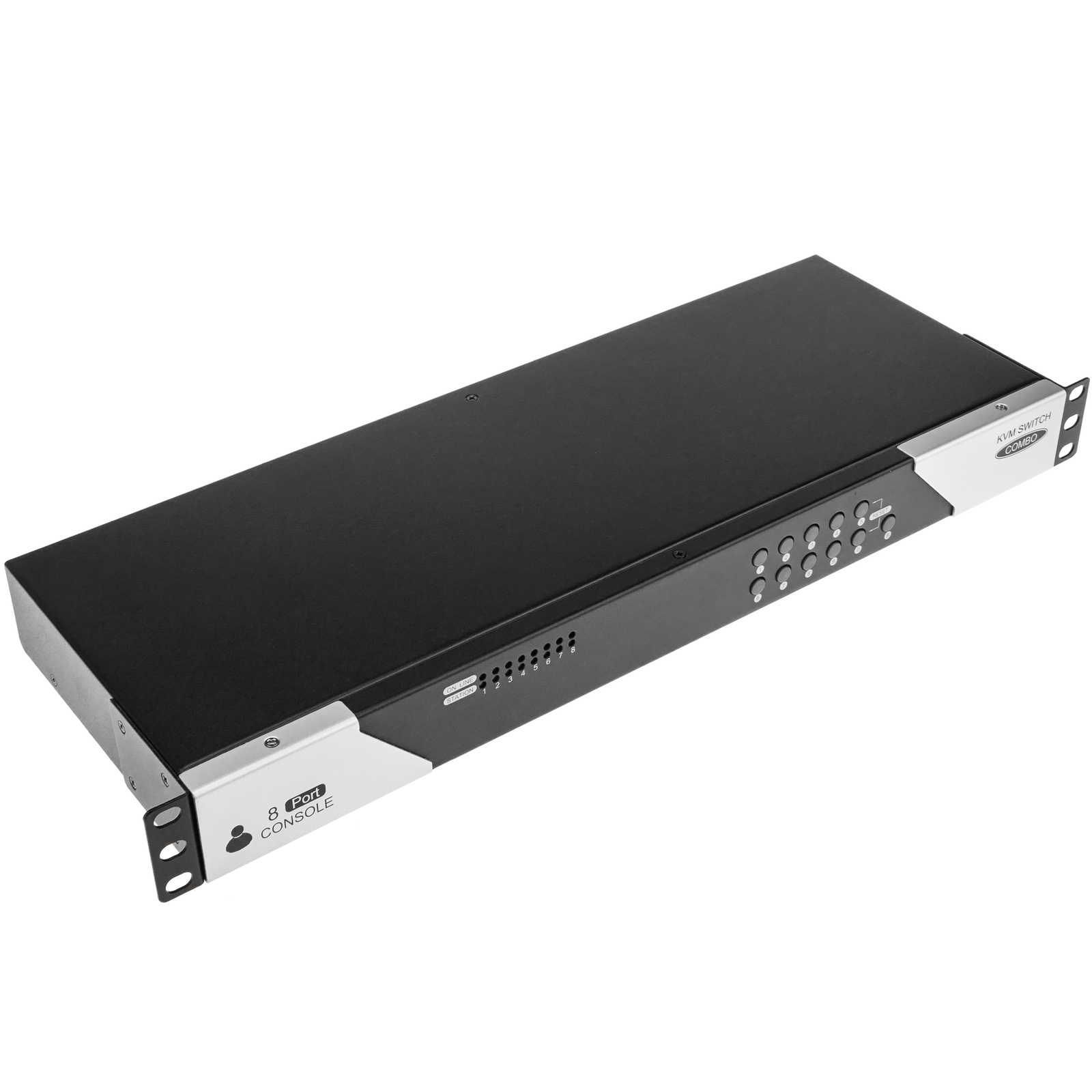 Conmuntador rack 19" KVM de 8 puertos a través de cable UTP Cat.6 - RackMatic