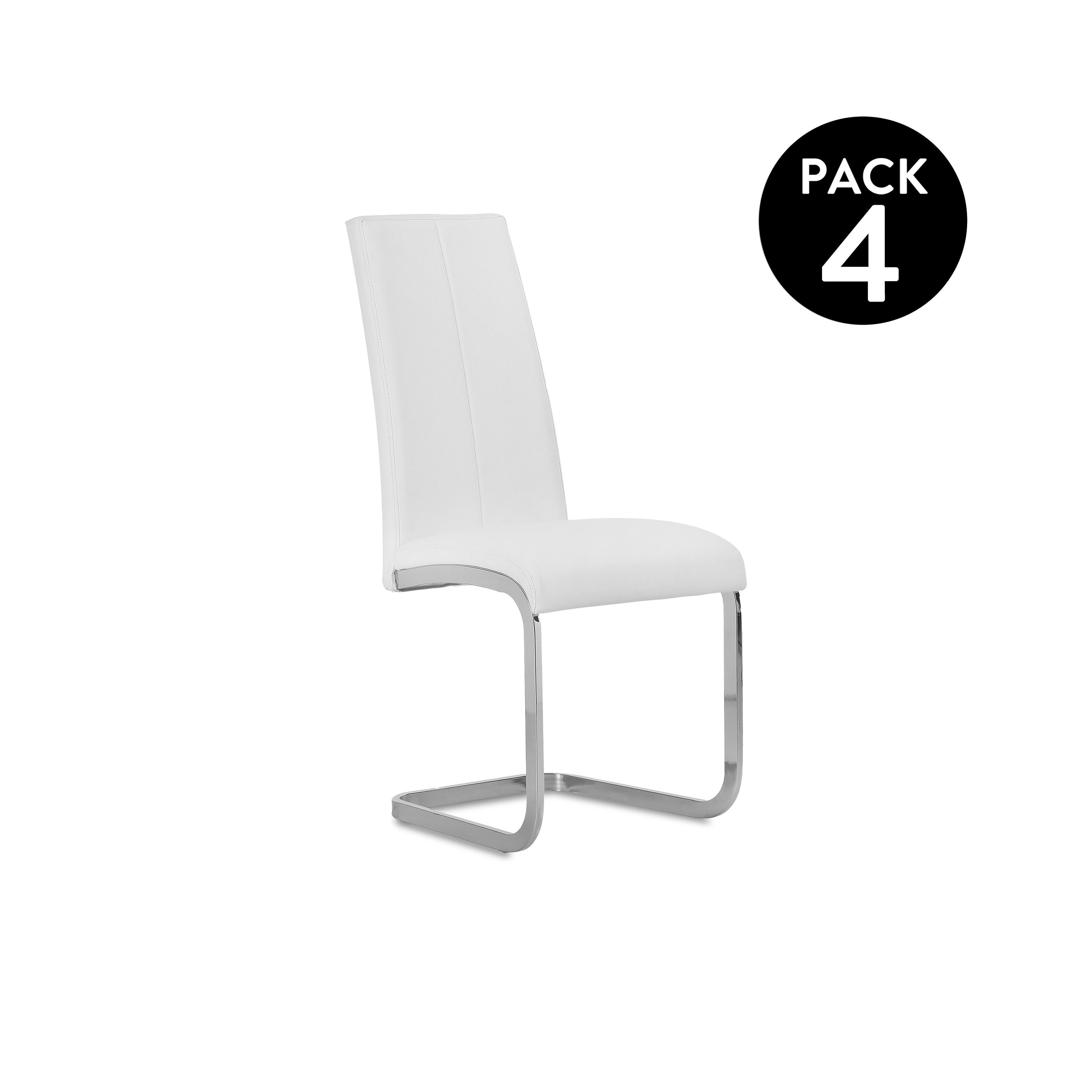 duehome - Pack 4 sillas de comedor Smile símil piel