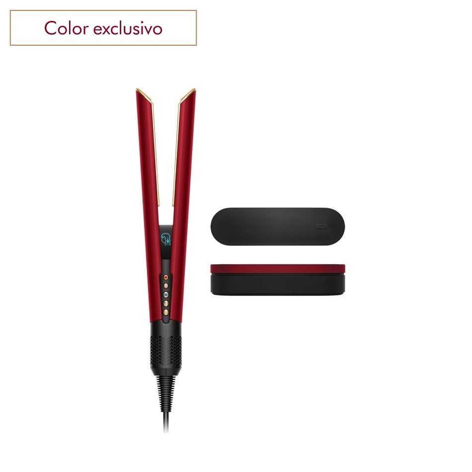 Plancha secador de pelo Dyson Airstrait™ (Red Velvet) de mojado a seco