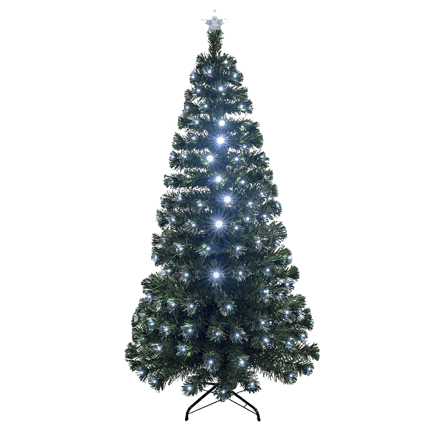 DAM. ÁRBOL DE FIBRA ÓPTICA VERDE C/LUZ CON ALTAVOZ BLUETOOTH 120CM 65x65x120cm