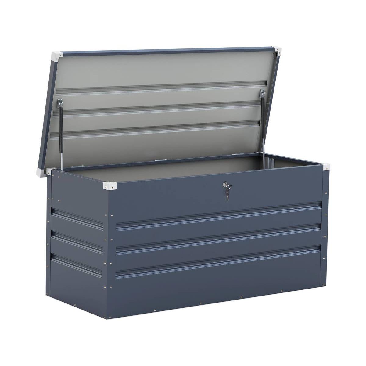 Habitat y Jardin - Baul/arcon para jardín "Store" - 680 L - 165 x 69 x 60 cm - Gris