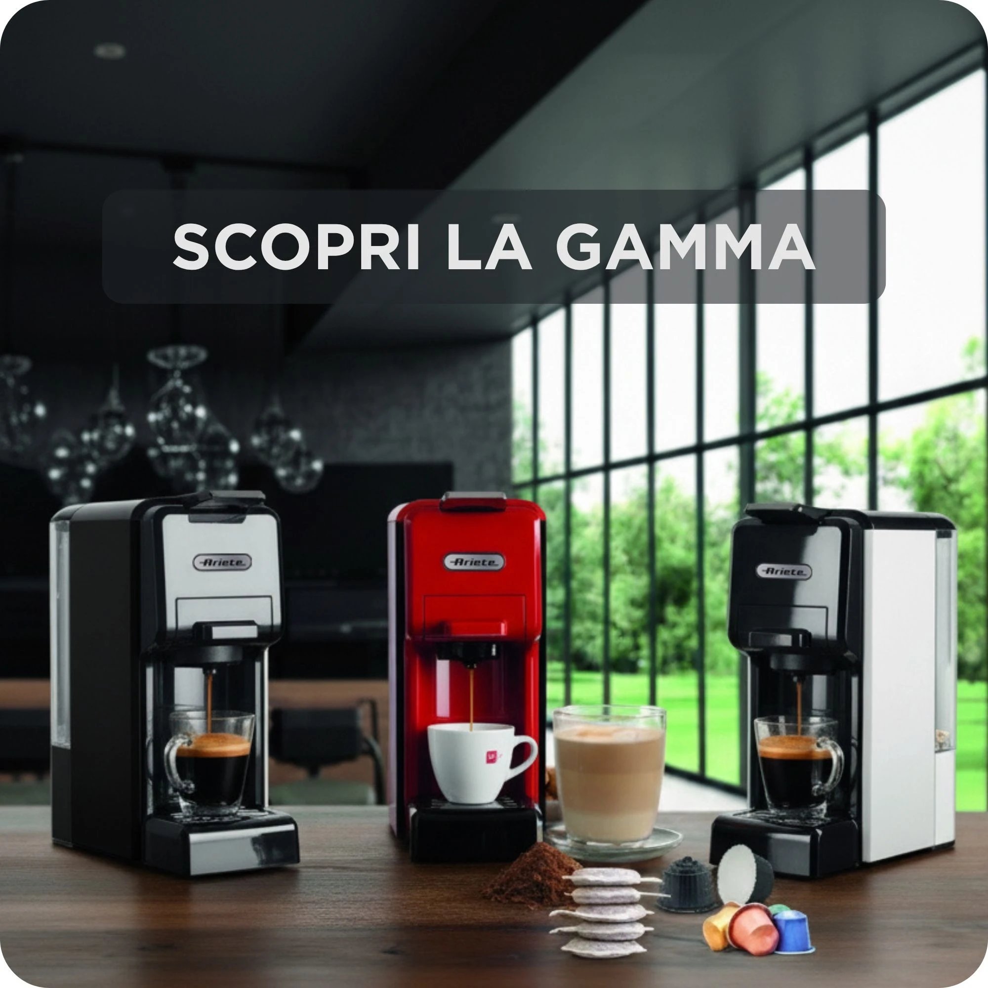 Cafetera Cafetera multicápsulas Multicápsulas 19bar Ariete 130401 | Negro