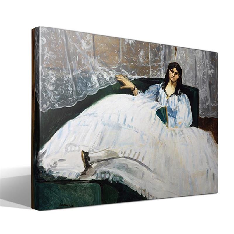 Cuadro Canvas Mujer Edouard Manet - Alta Resolución - Lienzo 100% Algodón - Bastidor Reforzado - Calidad Superior