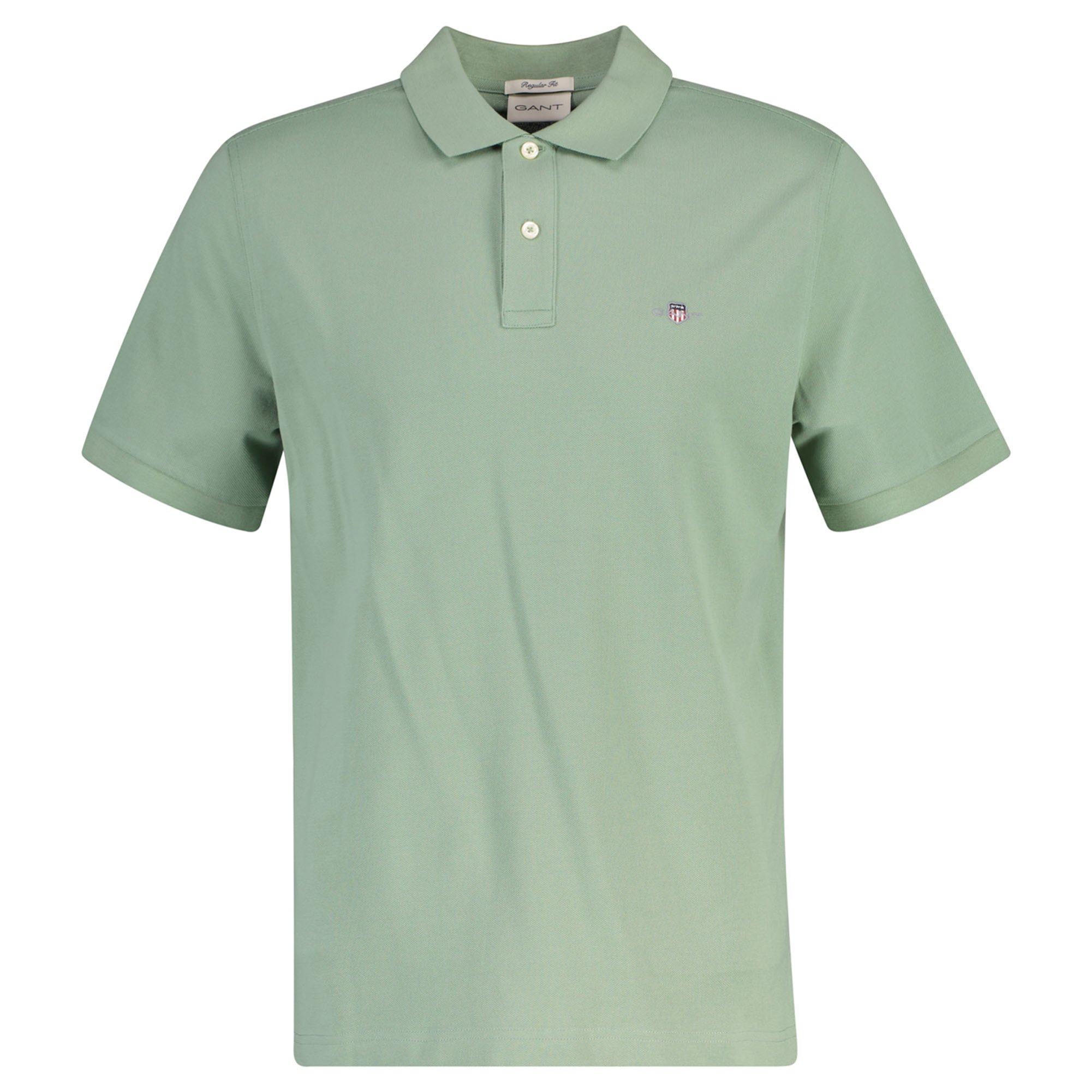 GANT Polo Hombre - REGULAR SHIELD, manga corta, cierre con botones, piqué, bordado Regular Shield Pique Polo