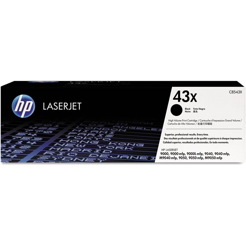 Toner hp 43x black gran capacidad 9000 9040 m9040 9050 m9050 30000 pag