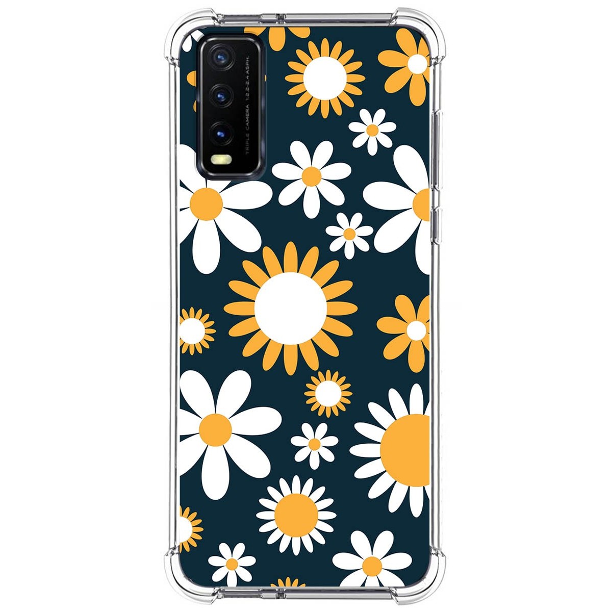 Funda Silicona Antigolpes para Vivo Y20s / Y11s diseño Flores 08 Dibujos