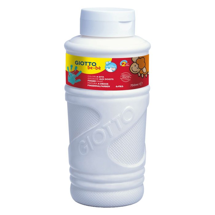 GIOTTO PINTURA DEDOS GIOTTO BEBE 750 ML BLANCO PINTURA DEDOS