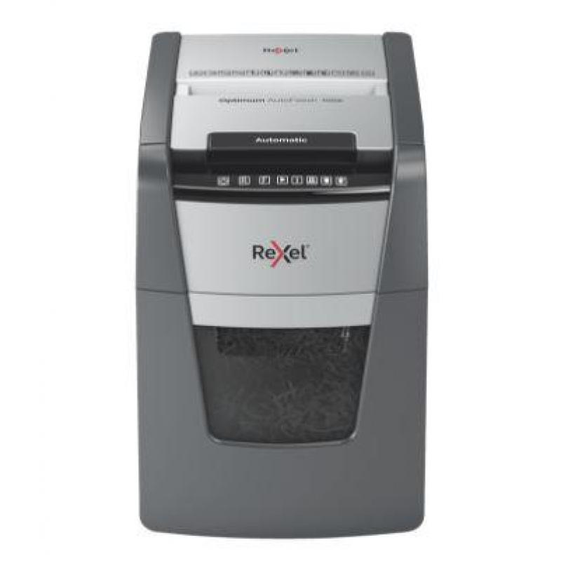 Rexel 2020100XEU, Destructora de papel automática Optimum AutoFeed 100X, 34L, Gris