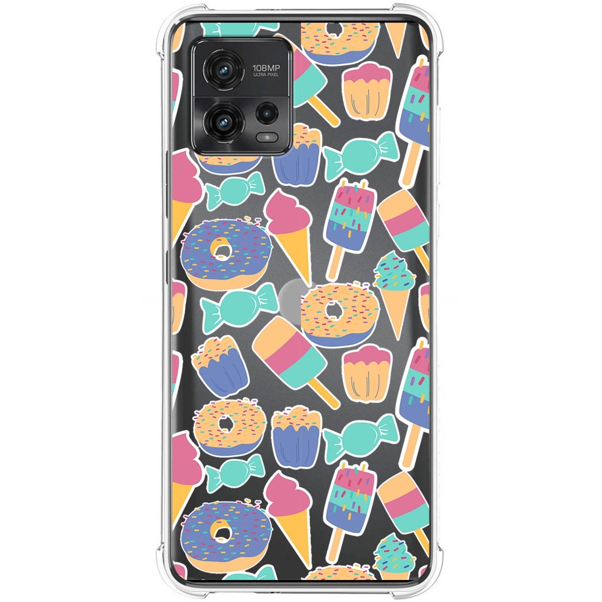 Funda Silicona Antigolpes para Motorola Moto G72 4G diseño Dulces 02 Dibujos