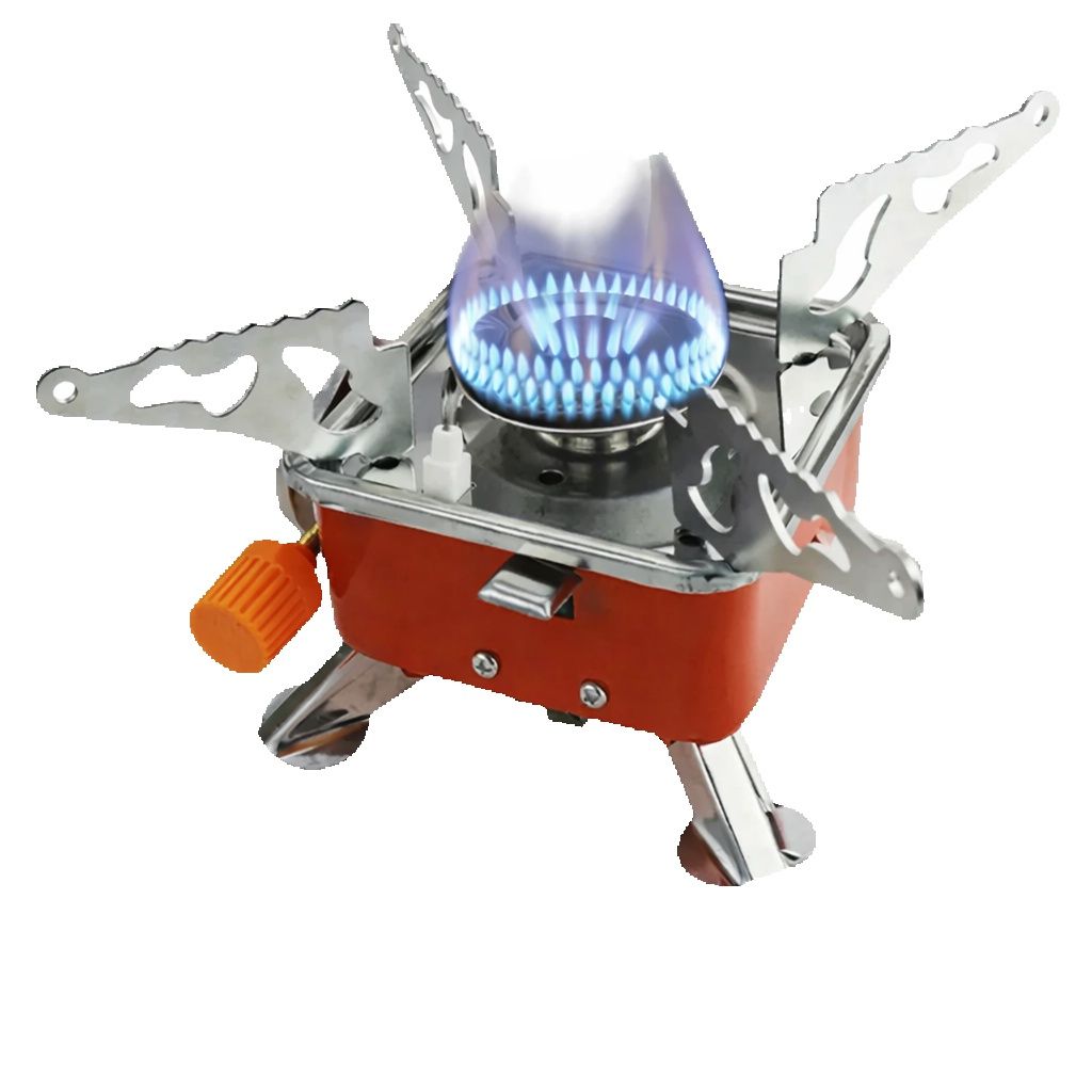 Hornillo portátil plegable y resistente al viento para camping, ideal para exteriores,senderismo, picnics y barbacoas