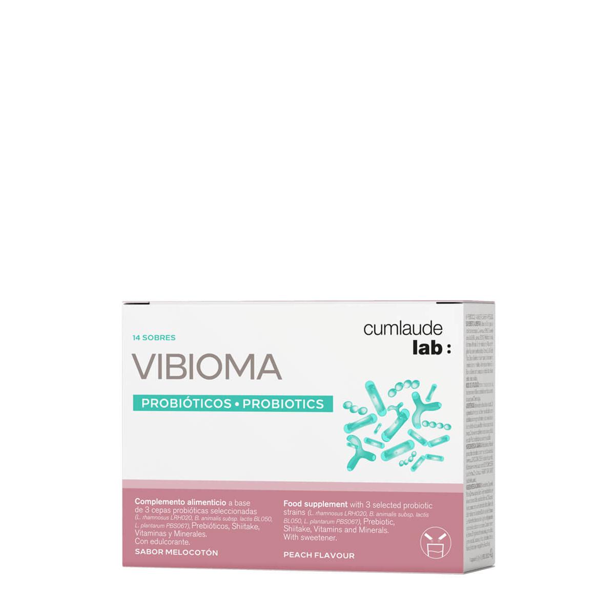 Cumlaude lab vibioma sabor melocotón 14 sobres