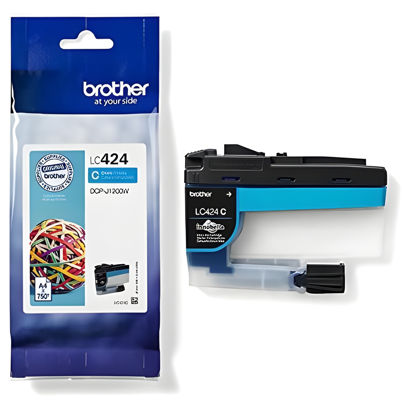 Cartucho de Tinta Brother Cian para DCPJ1200W LC424C - Alta Calidad