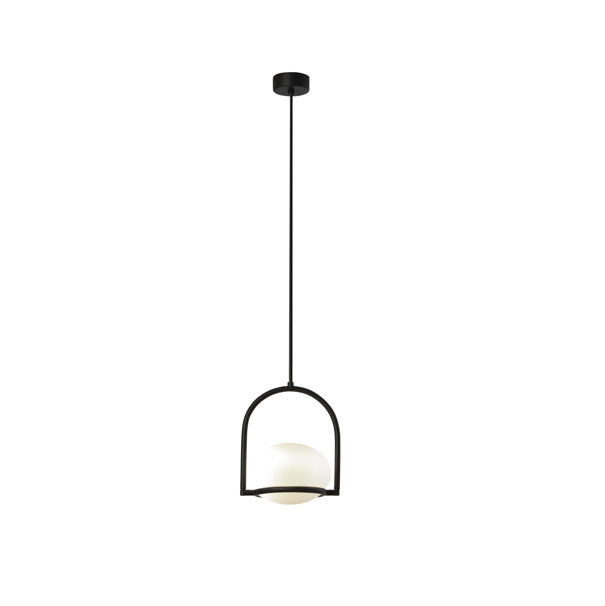 LEDS C4 Coco Single - Lámpara Colgante de Techo E14 Negro