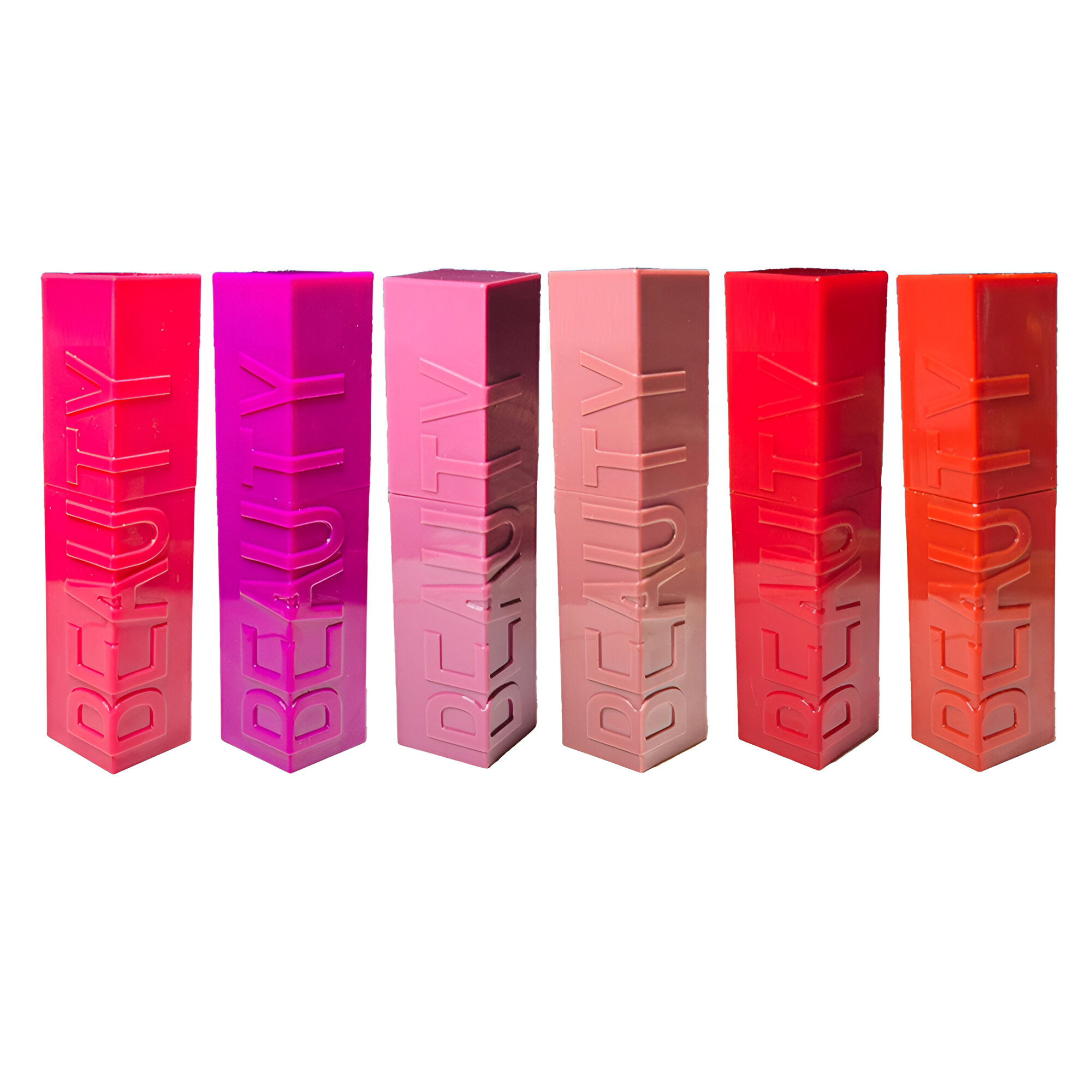 Pack 6 Pintalabios Líquidos Hidratantes | Set Gloss Profesional Tonos Nude, Rosa y Rojo | Maquillaje Labios Larga Duración - Marukatsu