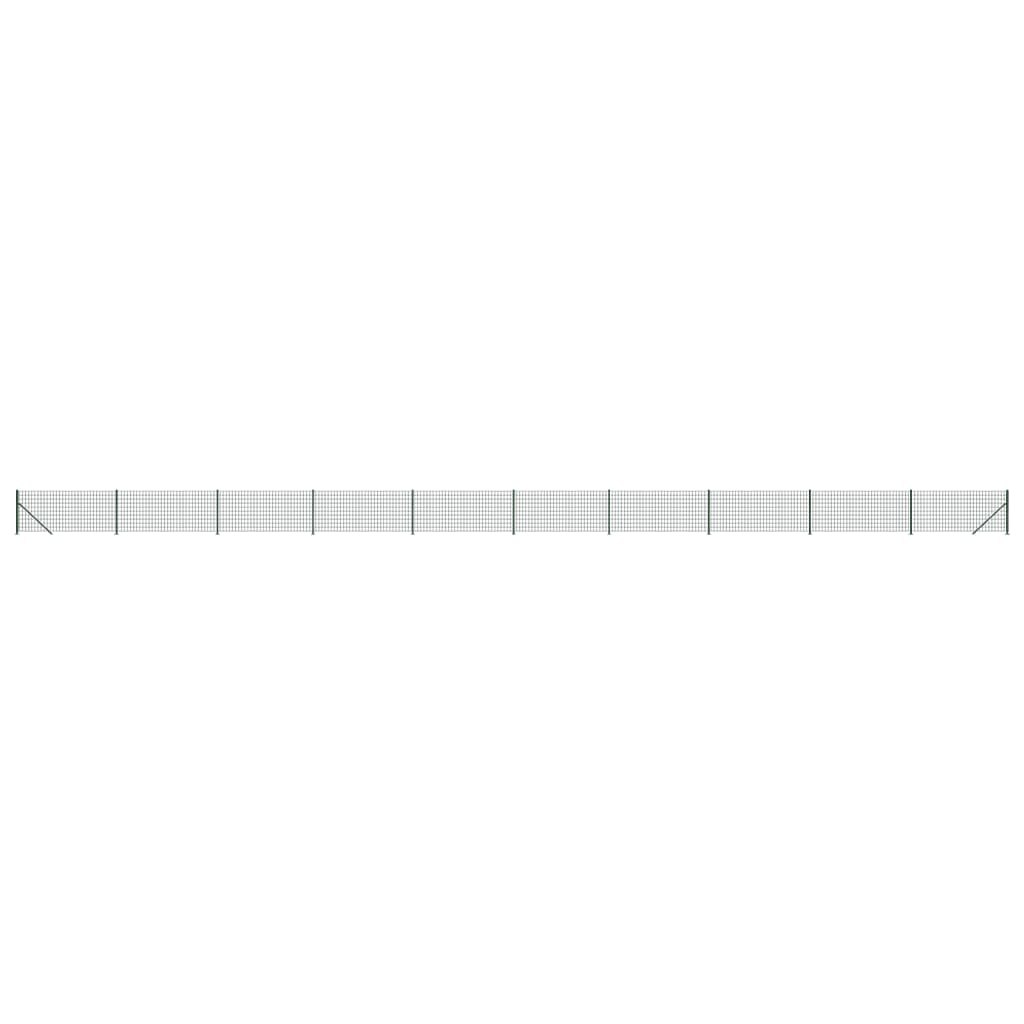 vidaXL Cerca de alambre con brida verde 0,8x25 m