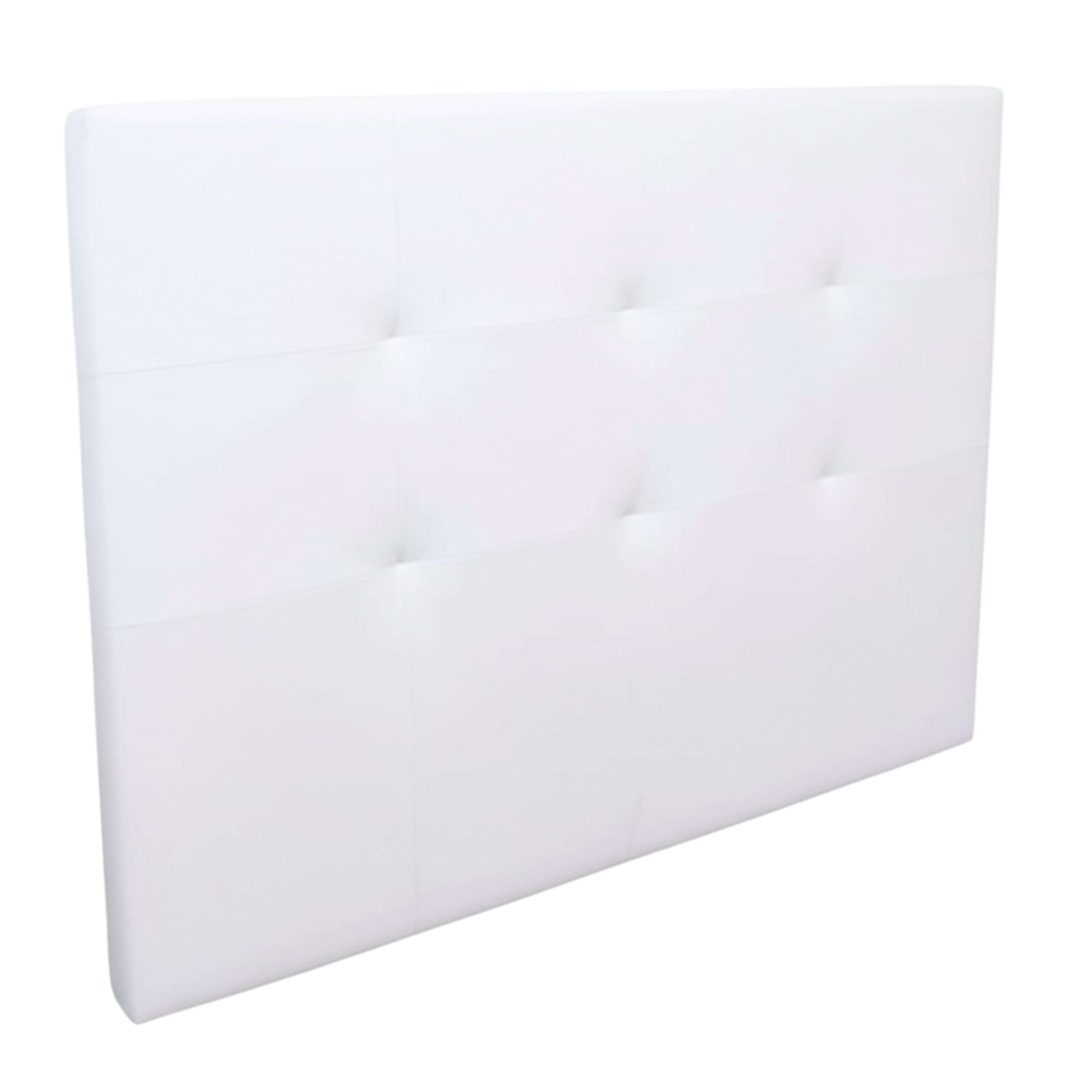 Miroytengo Cabecero Anais de Polipiel para Cama Matrimonio en color Blanco 165,5 x 118 cm