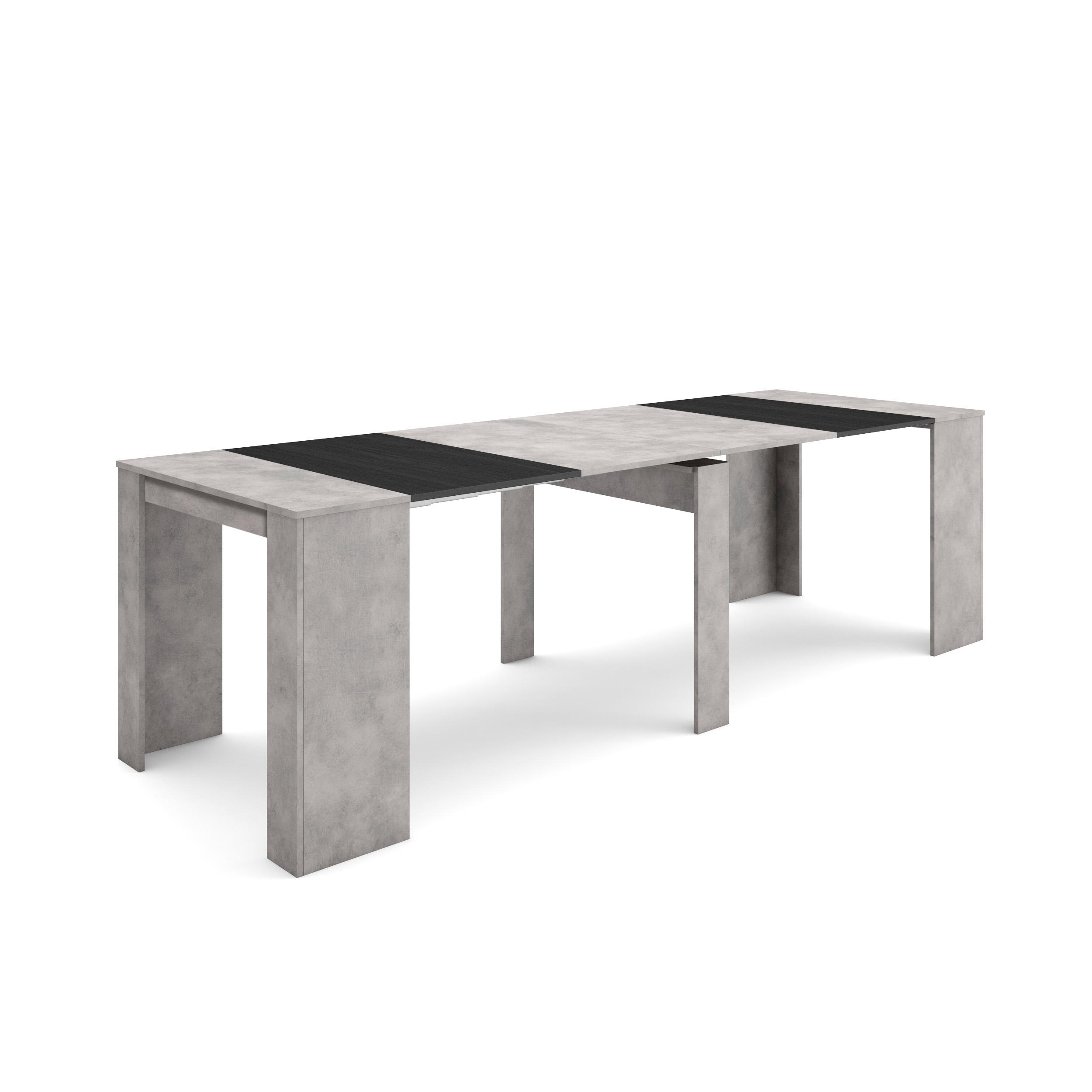 Skraut Home, Mesa Consola Extensible, Mesa Auxiliar, S III, Práctica y Versátil, Estilo Moderno, 2 longitudes 58/222x90x77cm y 58/262x90x77cm