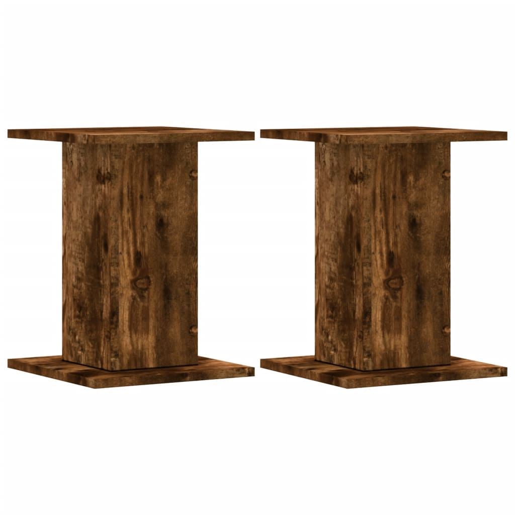 vidaXL Soportes altavoces 2 uds madera 30x30x40 cm Color Gris hormigón,  Gris sonoma,  Blanco y mas