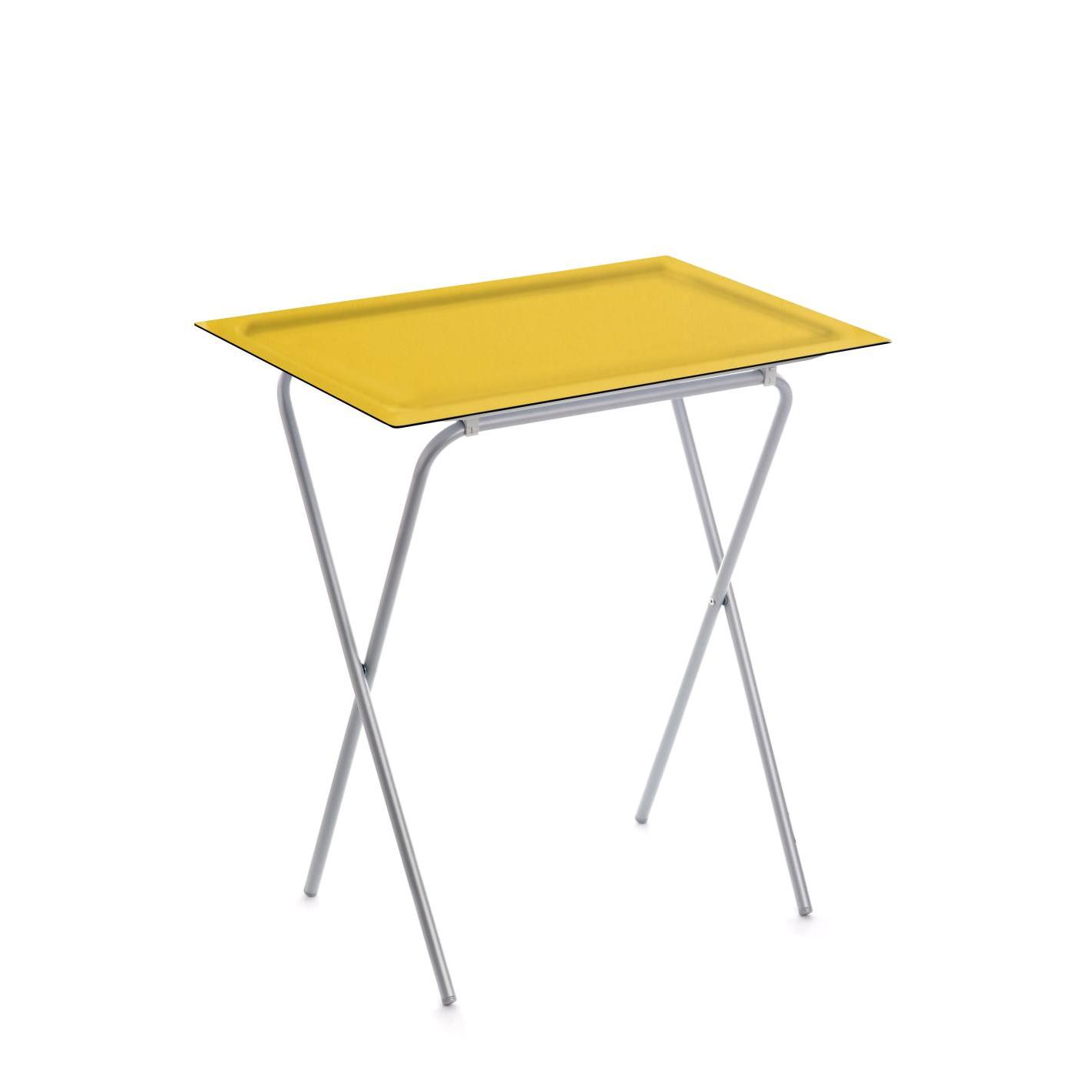 DON HIERRO - Mesa plegable auxiliar ADA con bandeja extraíble para interior y exterior-