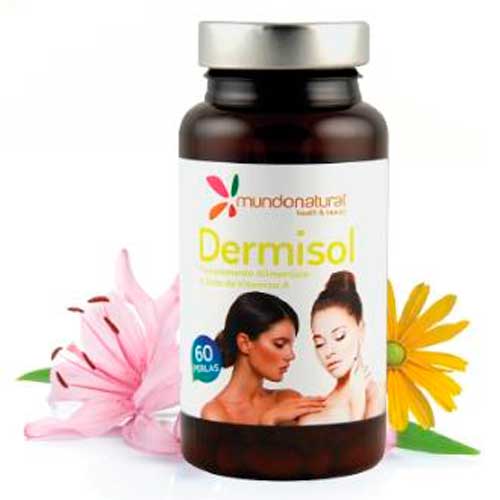 Mundo Natural Mundonatural Dermisol - Complemento Alimenticio con Vitamina A - Piel Saludable