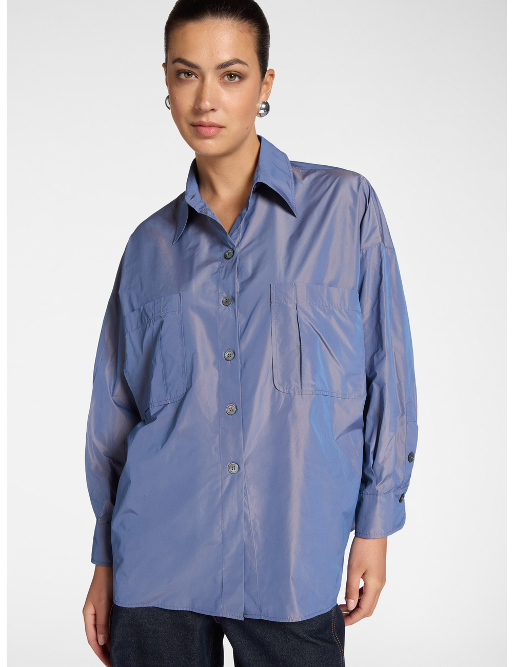 Elena Mirò - Camisa de tafetán con bolsillos