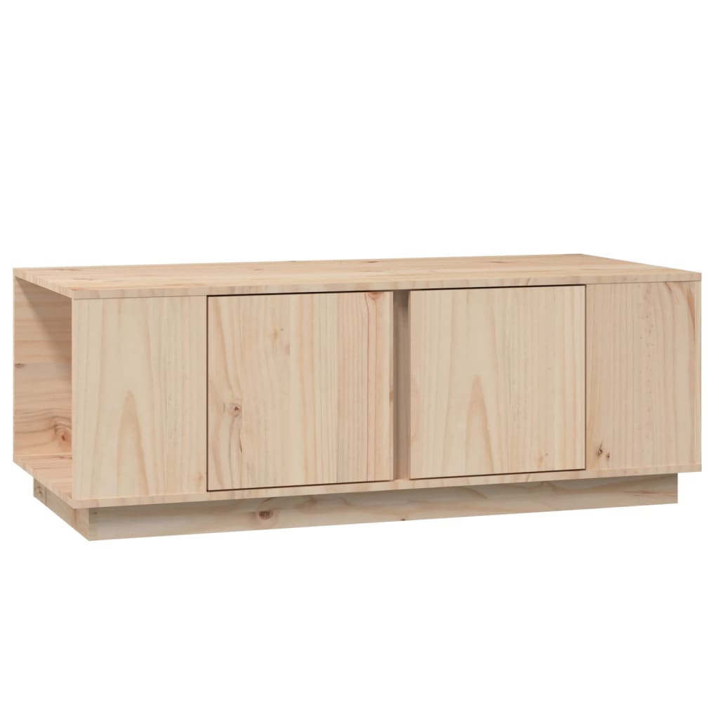 Vidaxl Mesa de Centro de Madera Maciza de Pino 110x50x40 Cm Natural