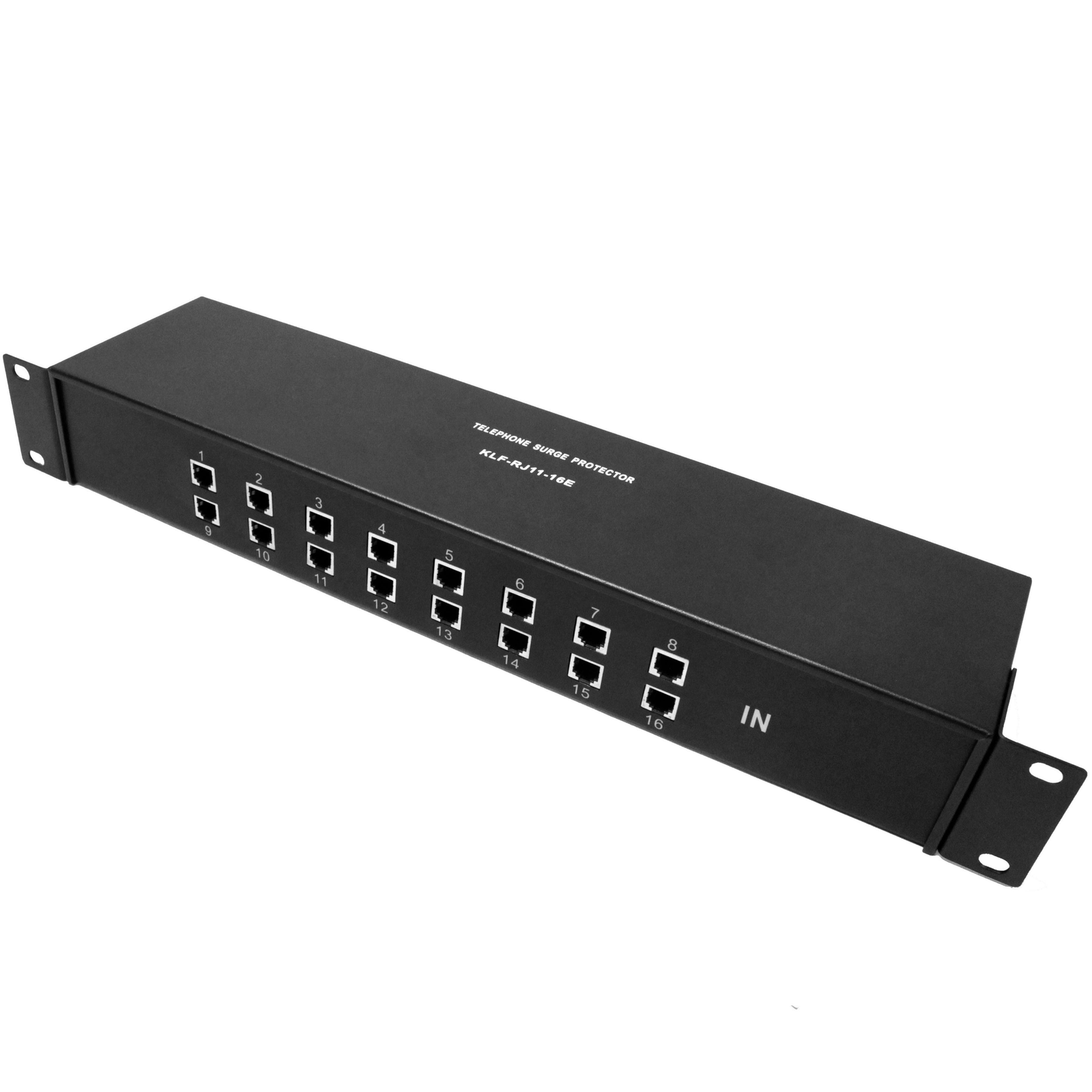 Protector de sobretensión teléfono RJ11 RJ12 10KA 110V 16-puerto 4-pin rack 19" - BeMatik