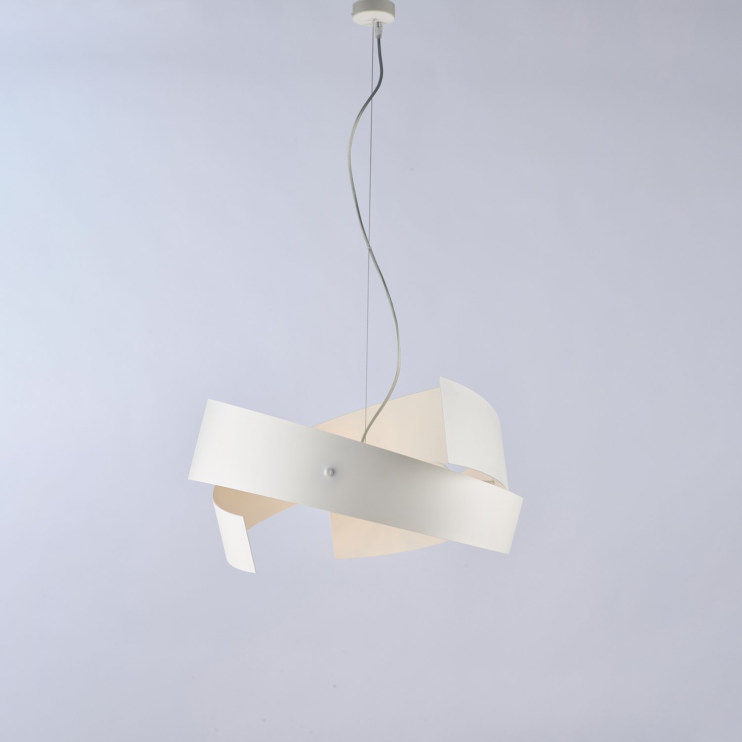 Suspensión Moderna 3 Luces Elisa Hierro Lacado Blanco