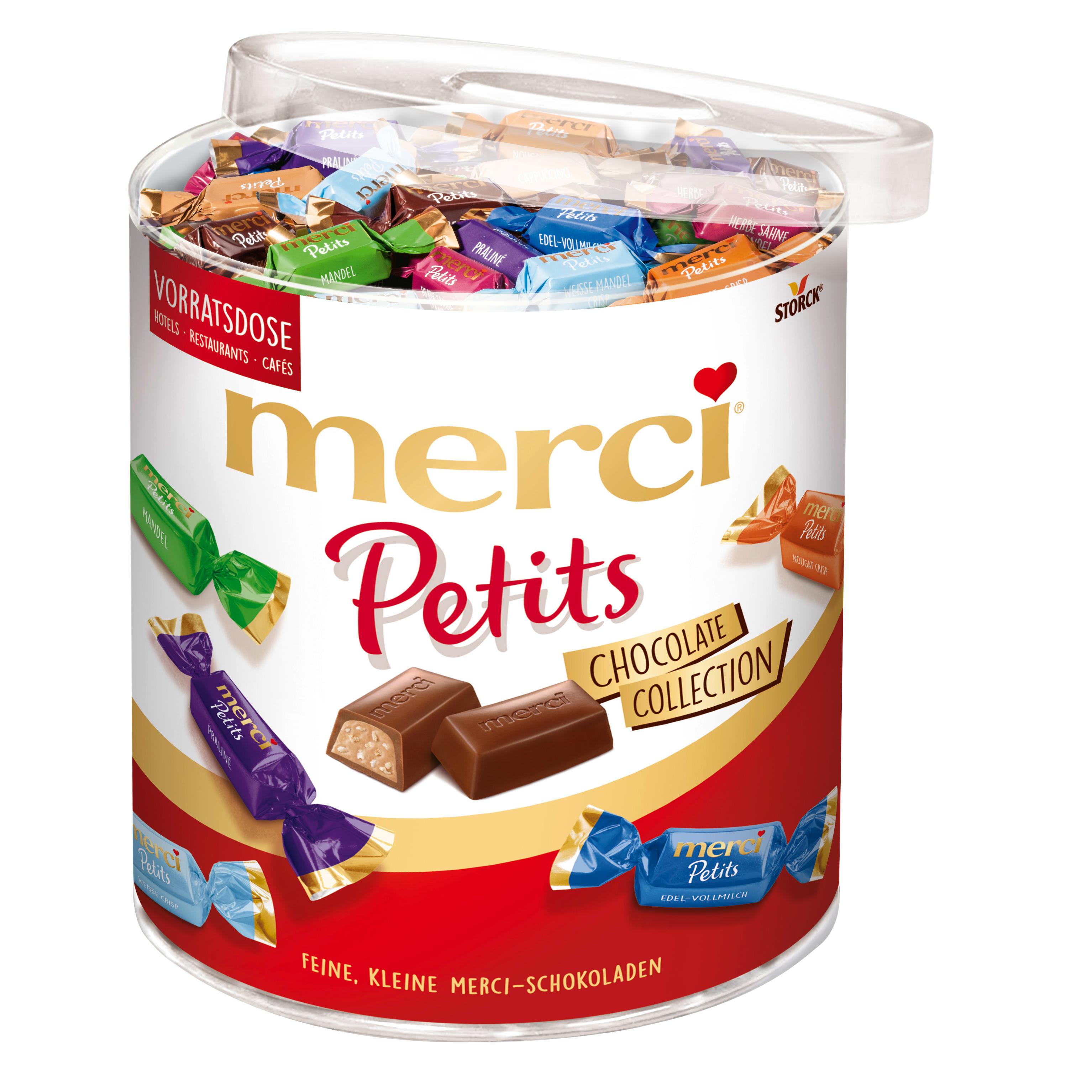 Bombones Petit Merci - Bote 167 Bombones Merci - 1 kg - Bombones Merci Surtidos Formato Petit