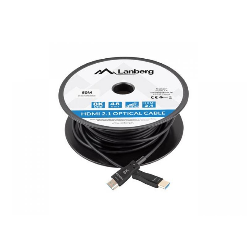 Lanberg Hdmi Cable M/M V2.1 50M 8K Optical Aoc