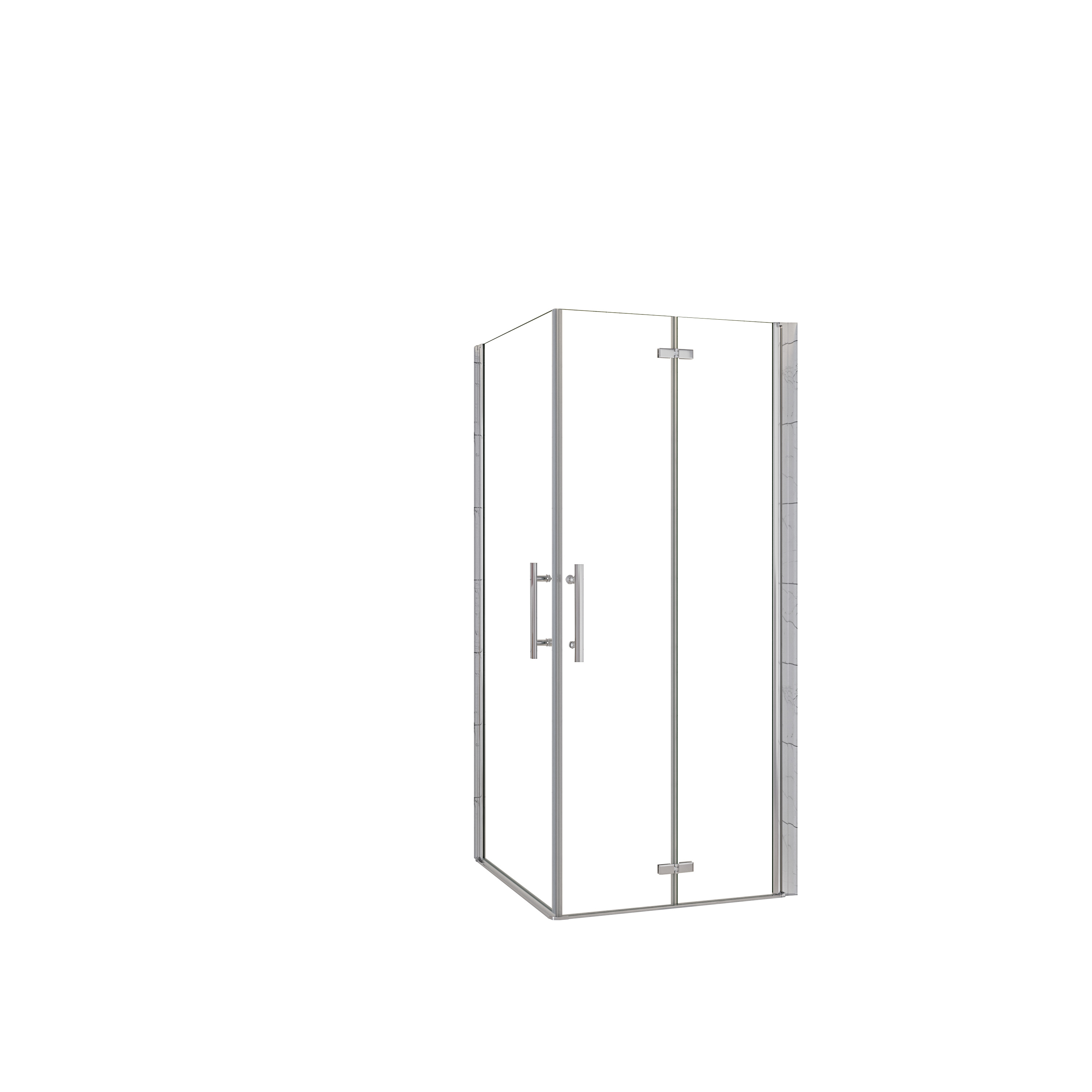 AICA Mampara de Ducha Rectangular Angular Combinada con Mampara Abatible y Plegable de Vidrio Antical de 6mm Tamaño:(680-700)x(930-950)x1950mm