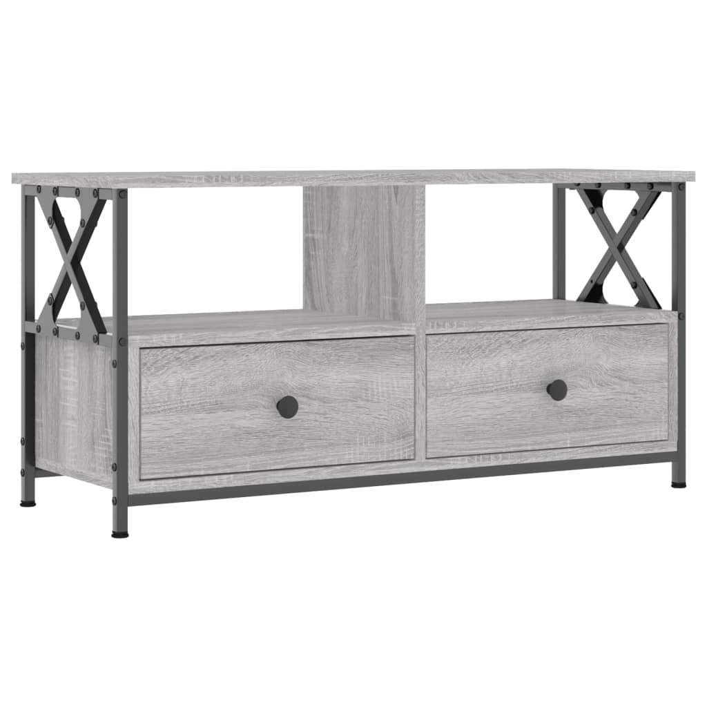 Vidaxl Mueble TV Hierro Madera Contrachapada 90x33x45cm