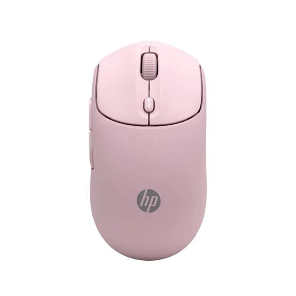 HP - Ratón inalámbrico HP 400 con tecnología óptica de 6.000 DPI, conectividad dual Bluetooth y receptor USB 2.4 GHz, diseño ergonómico ambidiestro y acabado rosa para Windows 10