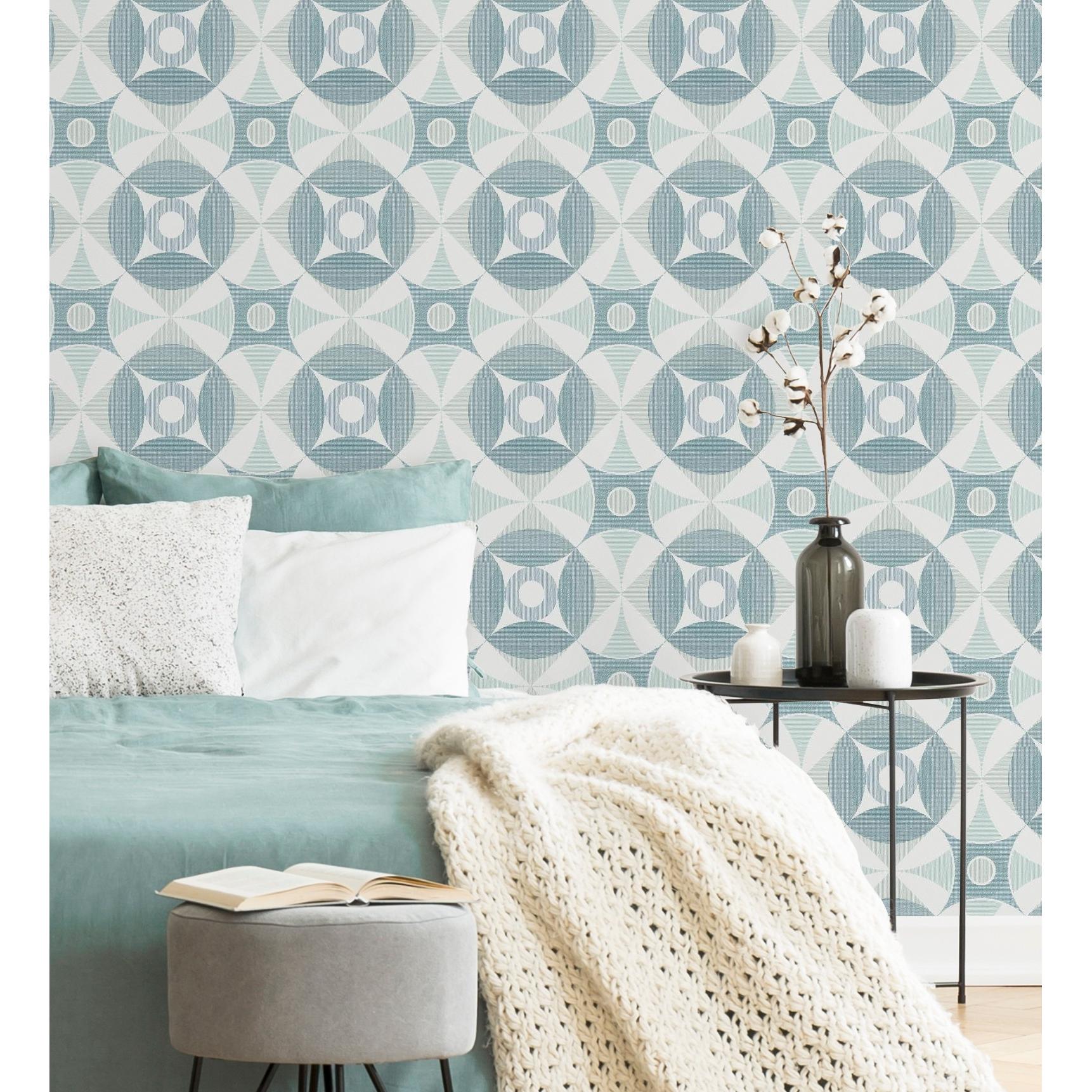 Papel pintado vinílico ecológico geométrico de círculos estilo nórdico - Willem Norsk 679424 de GAULAN - Rollo de 10 m x 0,53 m