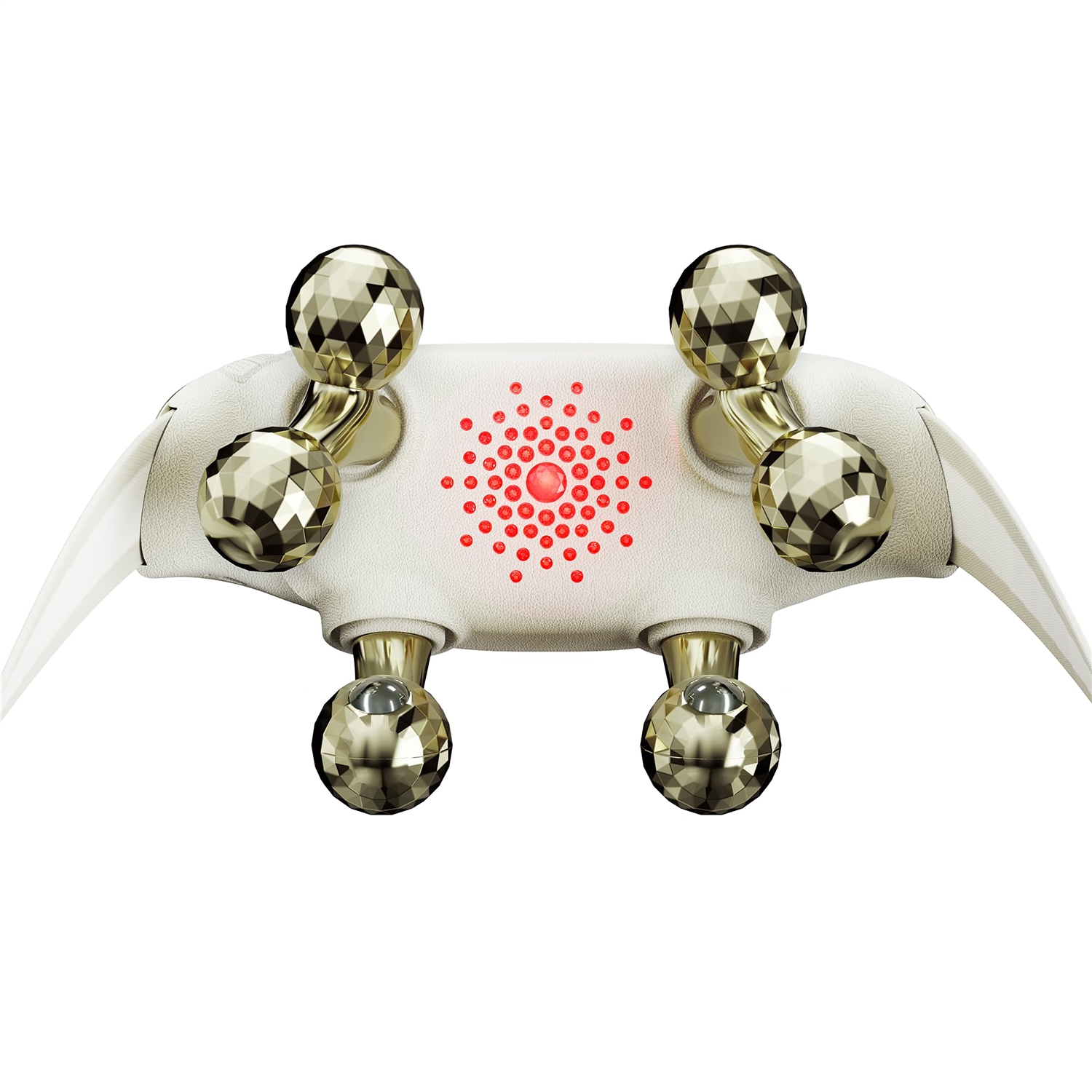 SKG - Masajeador cervical y de hombros H7 ultra-E dorado con terapia de luz roja, calor infrarrojo y 5 modos para alivio del dolor