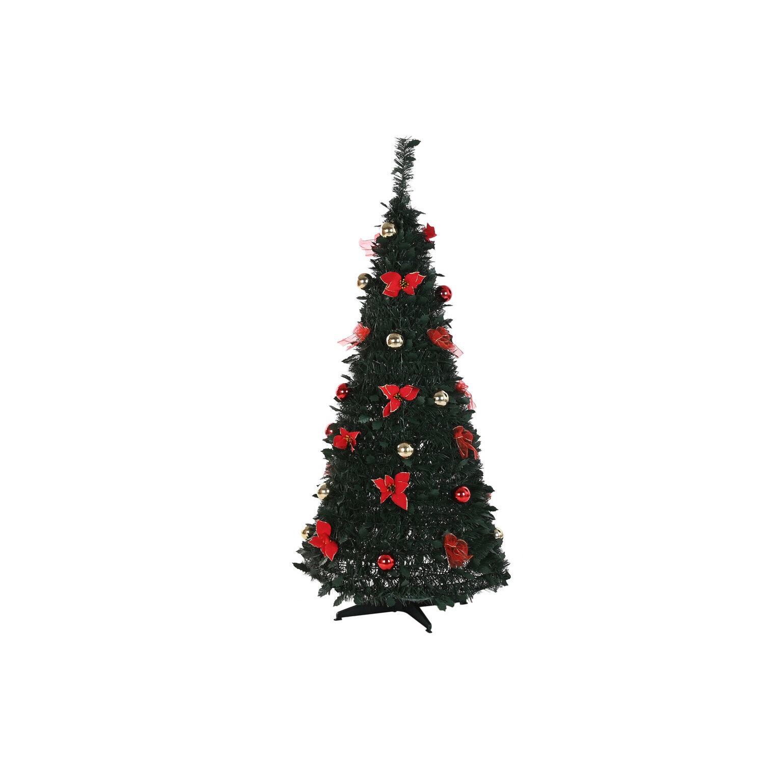Arbol led pvc 63,5x63,5x150 ip44 plegable rojo , Navidad tradicional. La mejor decoración de navidad para tu hogar.